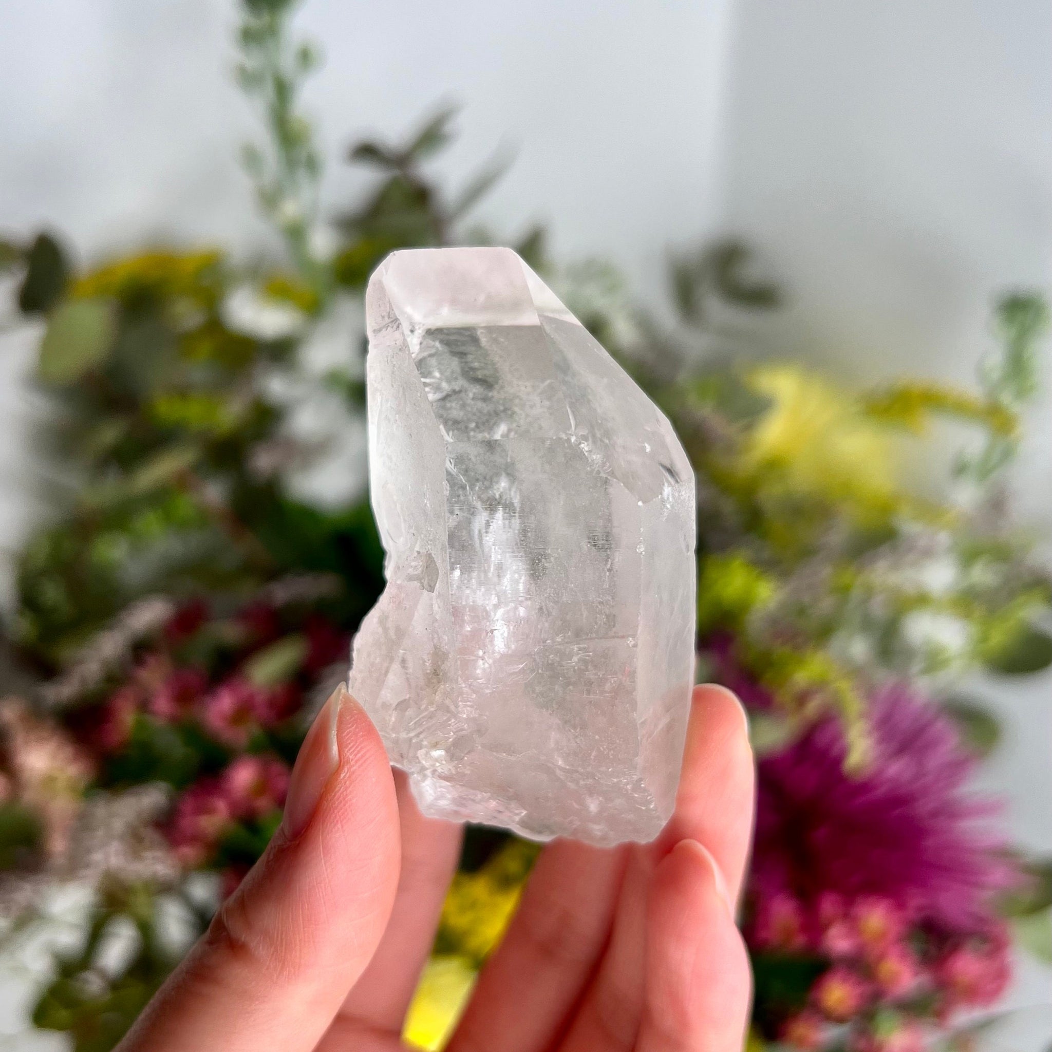 Grade AA Natural Etched Clear Quartz Point - A Beacon of Pure Energy and Insight QPC20, 93g