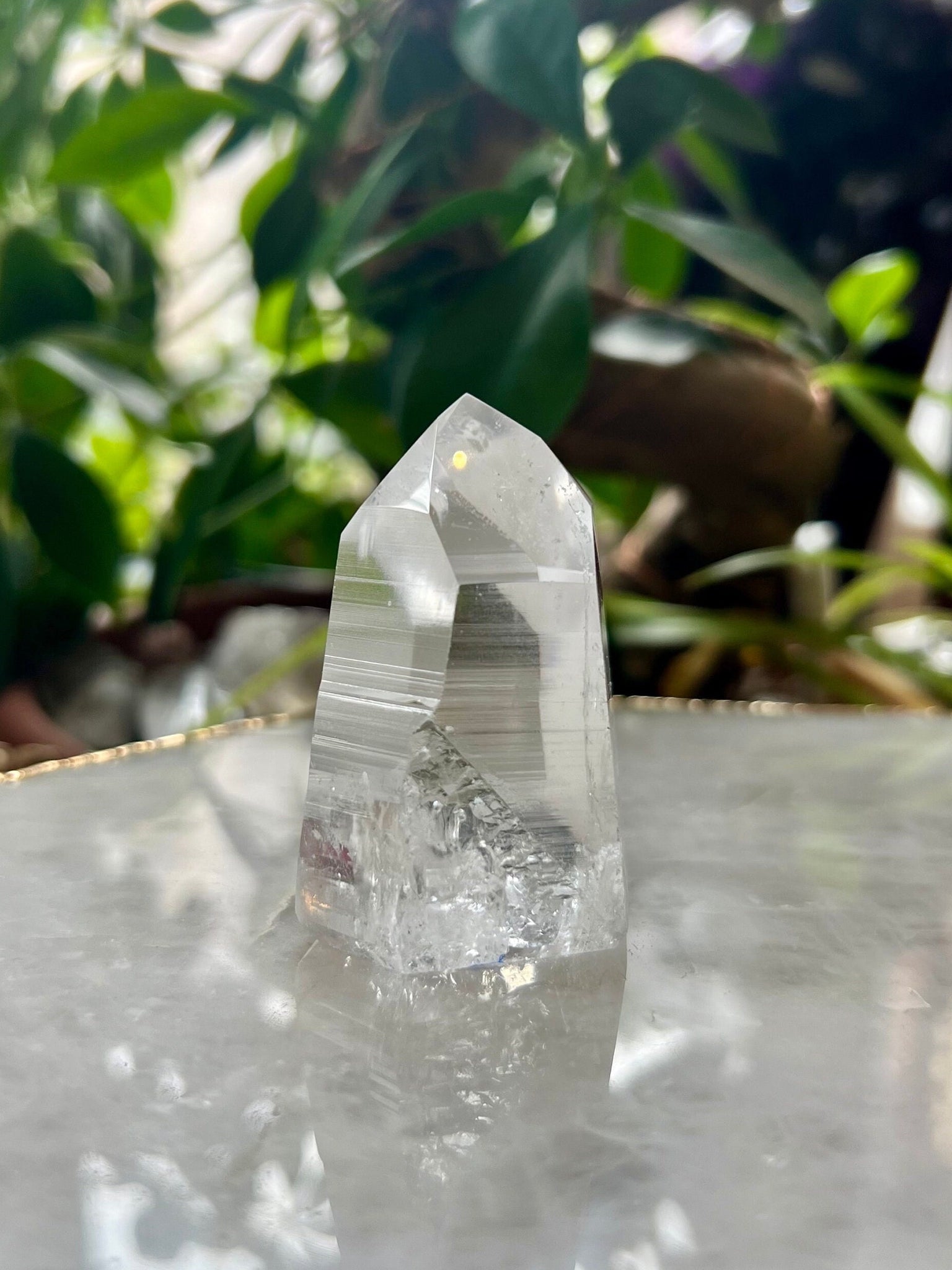 Grade AAA Lemurian Tower with Barcodes and Self-Healed - Semi-polished, Top Quality, from Sento se Bahia, LTC21, 108g