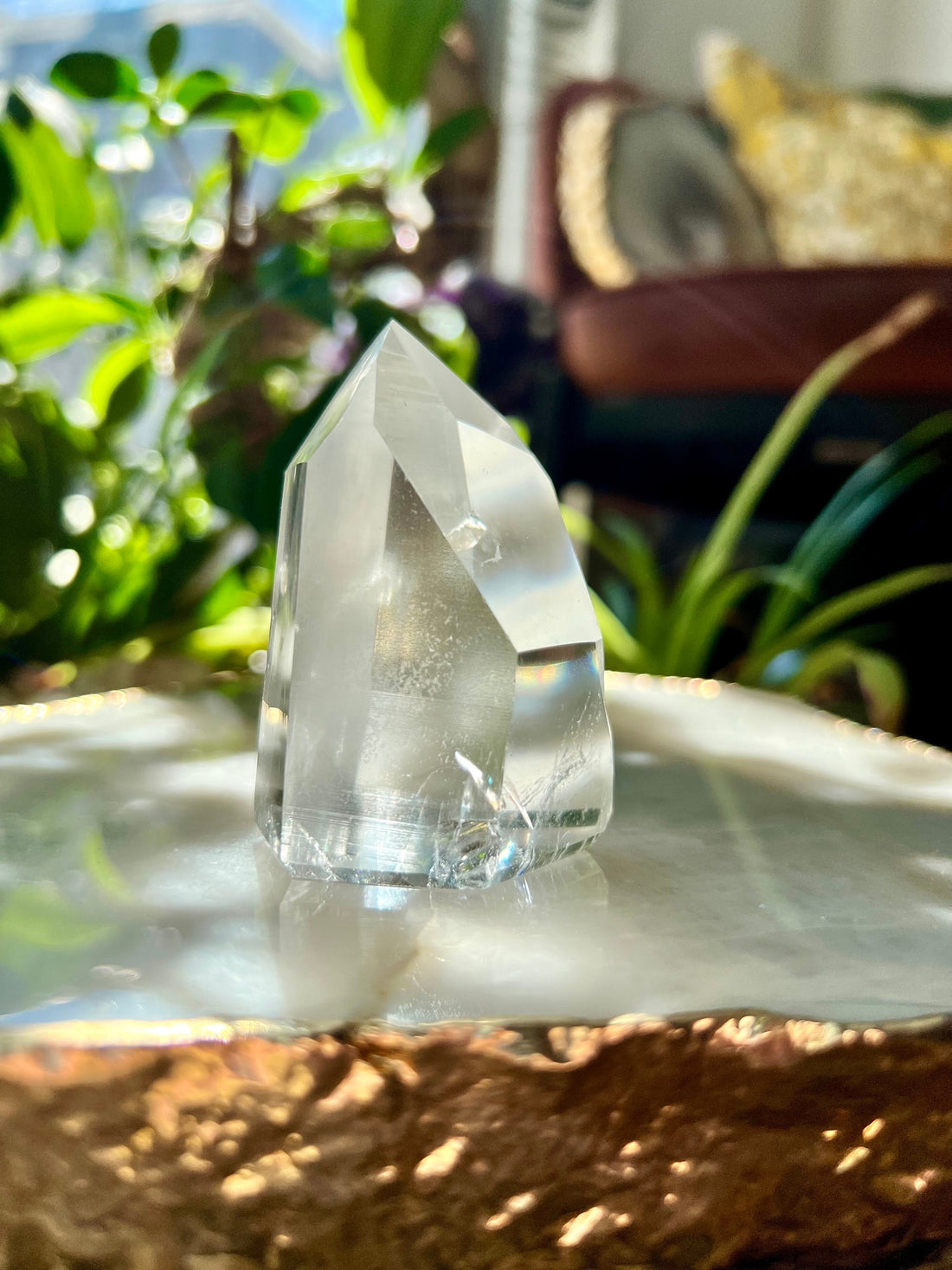 Grade AAA Natural Lemurian Tower with Penetration - Self-Healed, Semi-Polished with Barcodes, Top Quality, from Sento se Bahia LTC32, 139g