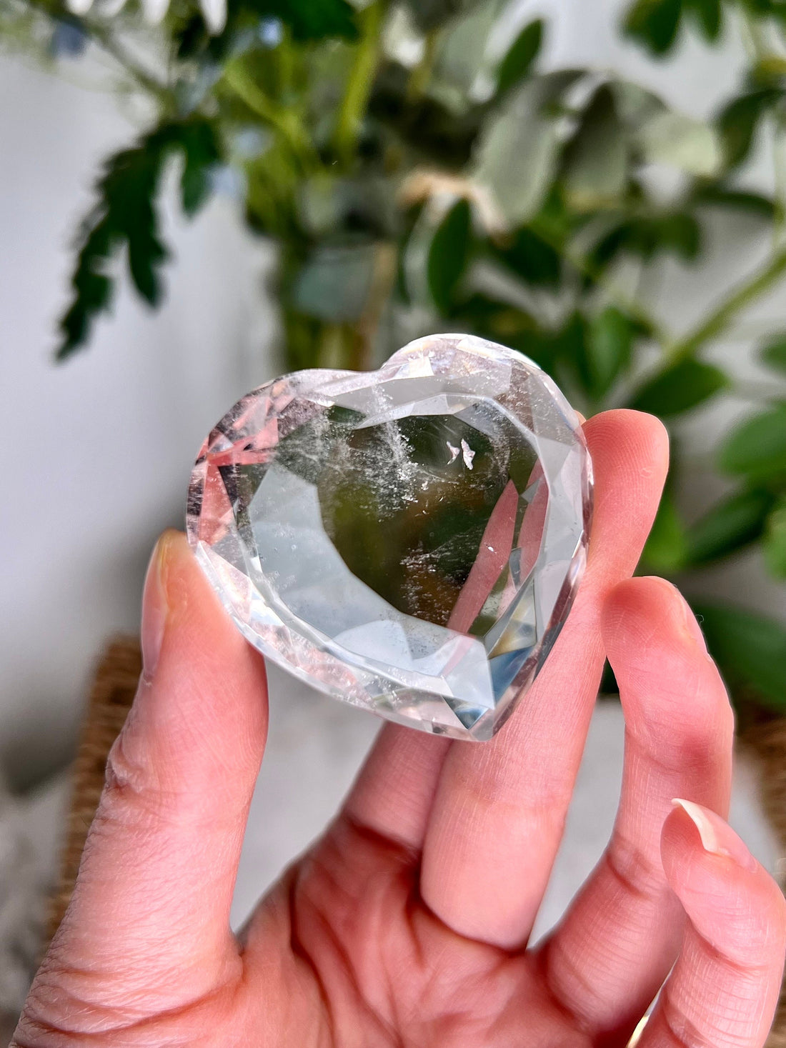 Grade AAA Faceted Lemurian Heart Crystal - Healing, Chakra, Manifestation Stone LHH03,48g