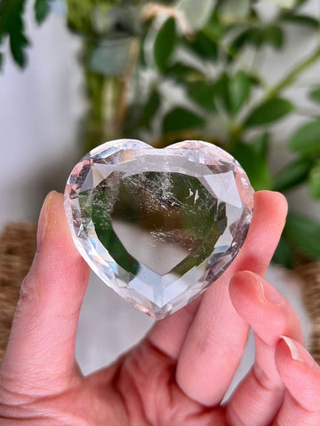 Grade AAA Faceted Lemurian Heart Crystal - Healing, Chakra, Manifestation Stone LHH03,48g