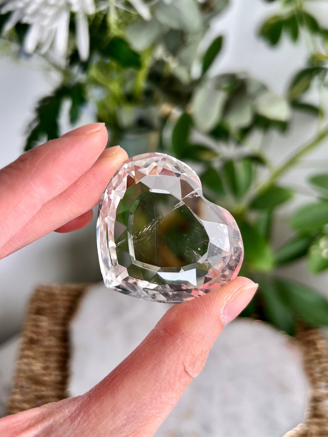 Grade AAA Faceted Lemurian Heart Crystal - Healing, Chakra, Manifestation Stone LHH06, 51g