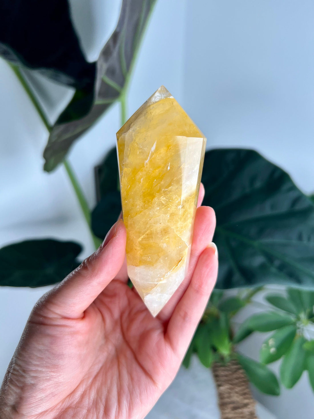 Grade AAA 12-Sided Golden Healer Vogel Wand - Double Terminated for Powerful Healing and Energy Amplification, GVC20 220g