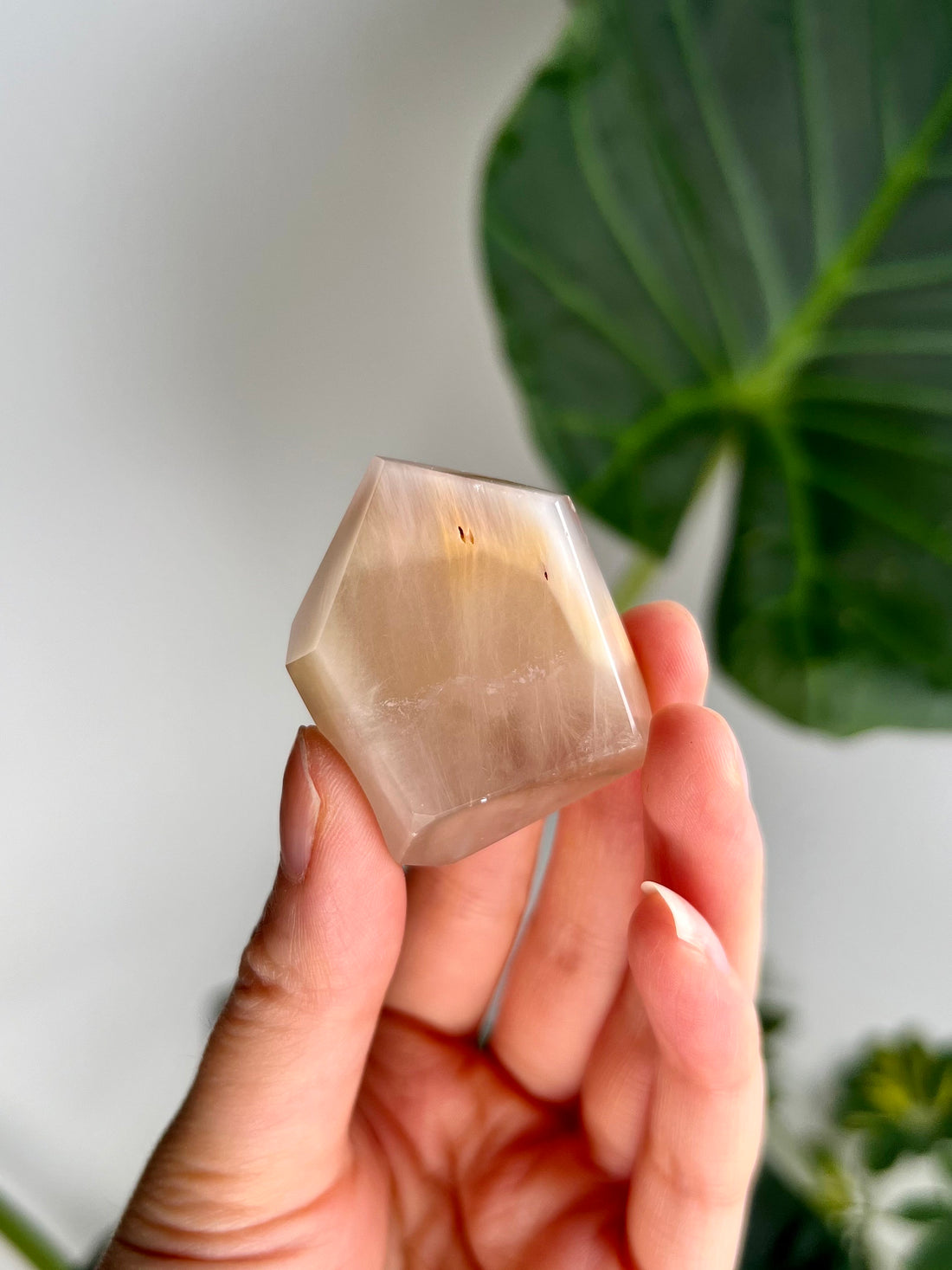 Grade AAA Natural Semi-Polished Amphibole Quartz, Angel Phantom Quartz - from Taquaraçu de Minas, Brazil AFC15, 34g