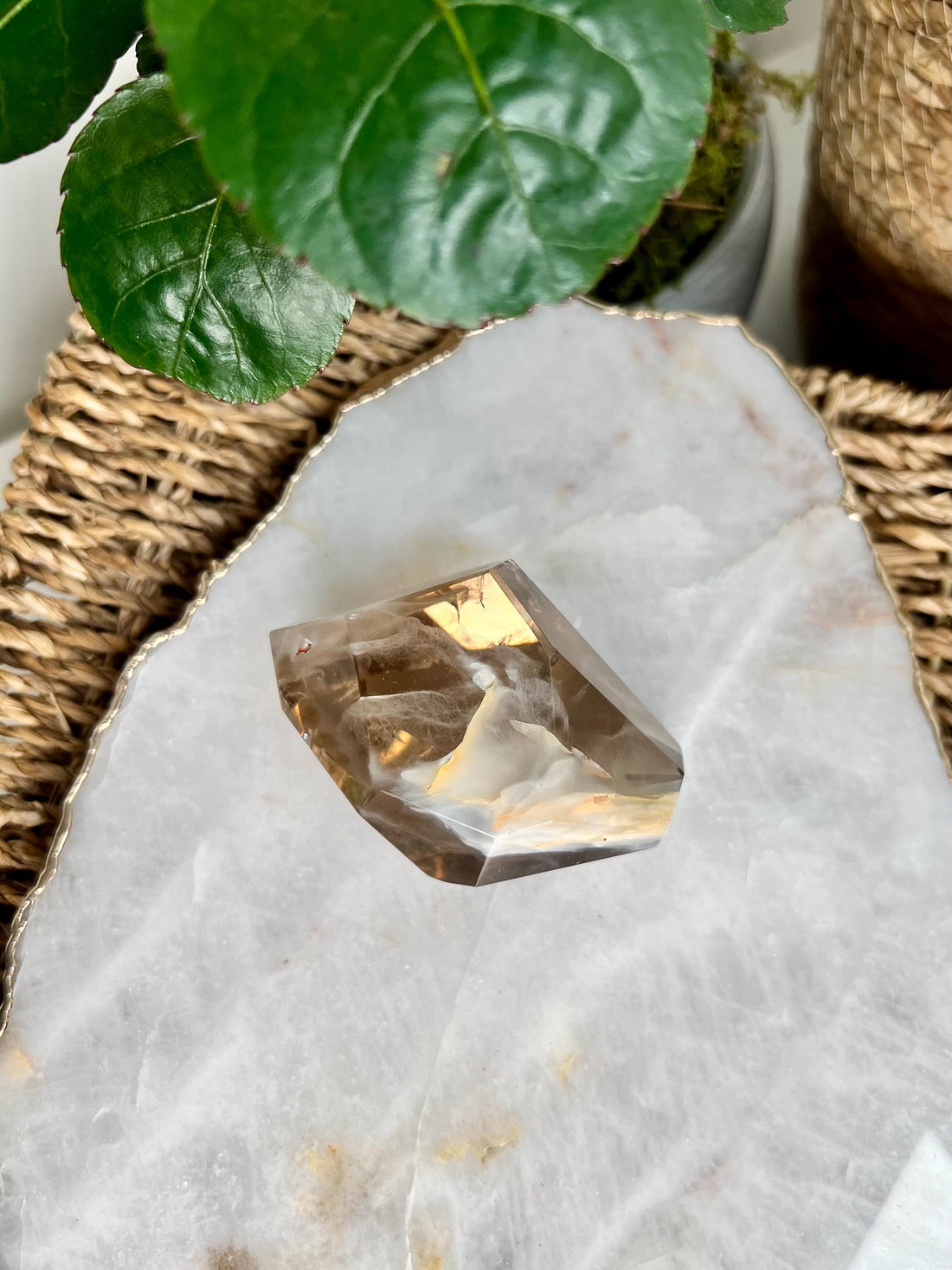 Grade AAA Natural Smoky Amphibole Quartz, Angel Phantom Quartz - from Taquaraçu de Minas, Brazil AFC30, 212g