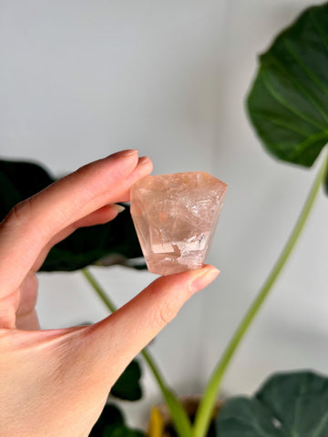Grade AAA Golden Healer Rose Quartz Freeform with Star Light - A Celestial Beacon of Love and Healing, GRC41, 66g