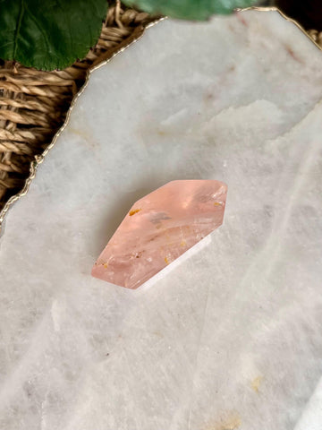 Grade AAA Golden Healer Rose Quartz - A Celestial Beacon of Love and Healing, GRC52, 43g Discounted for minor imperfection