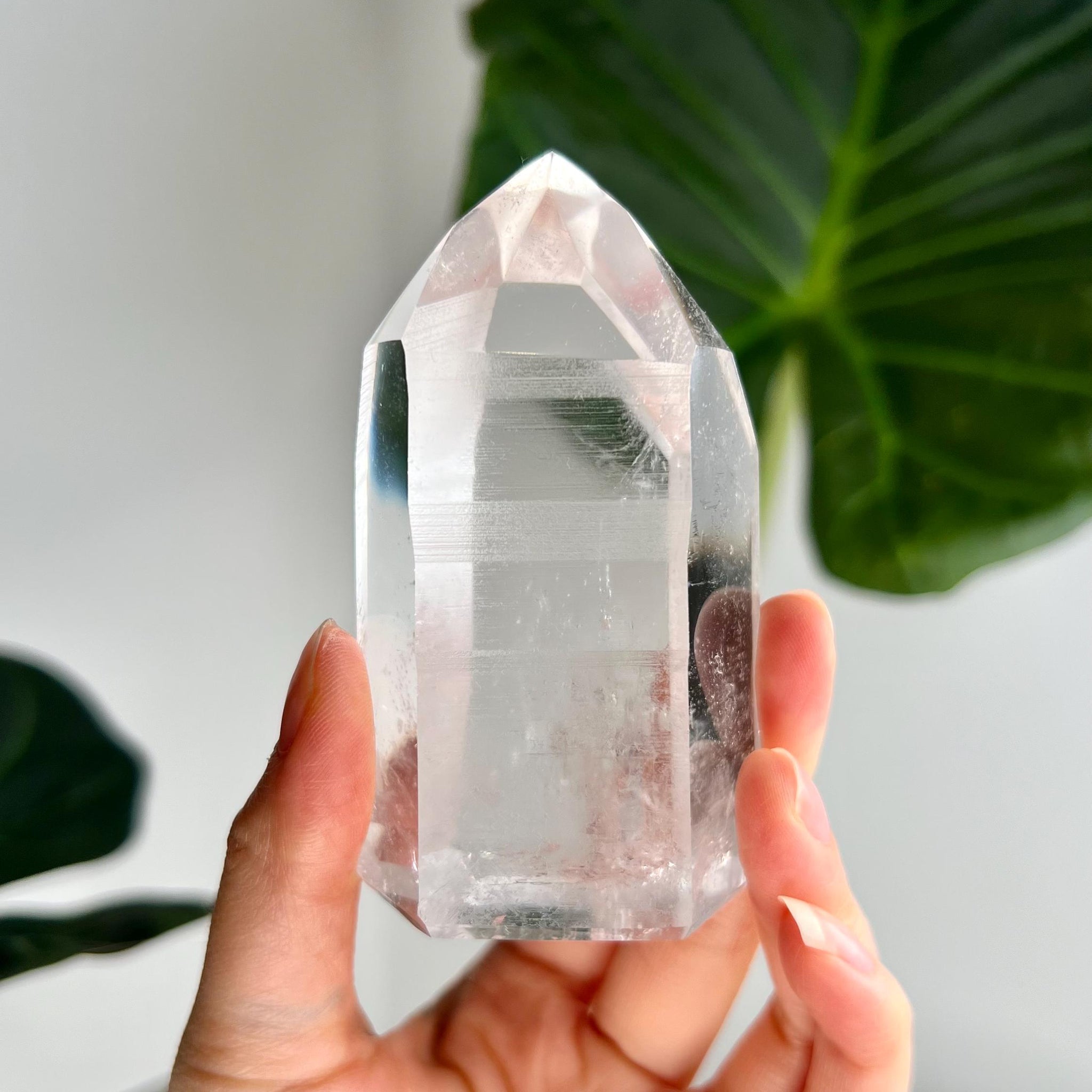 Grade AAA Lemurian Tower with Barcodes and time link - Semi-polished, Top Quality, from Sento se Bahia LTC36, 239g