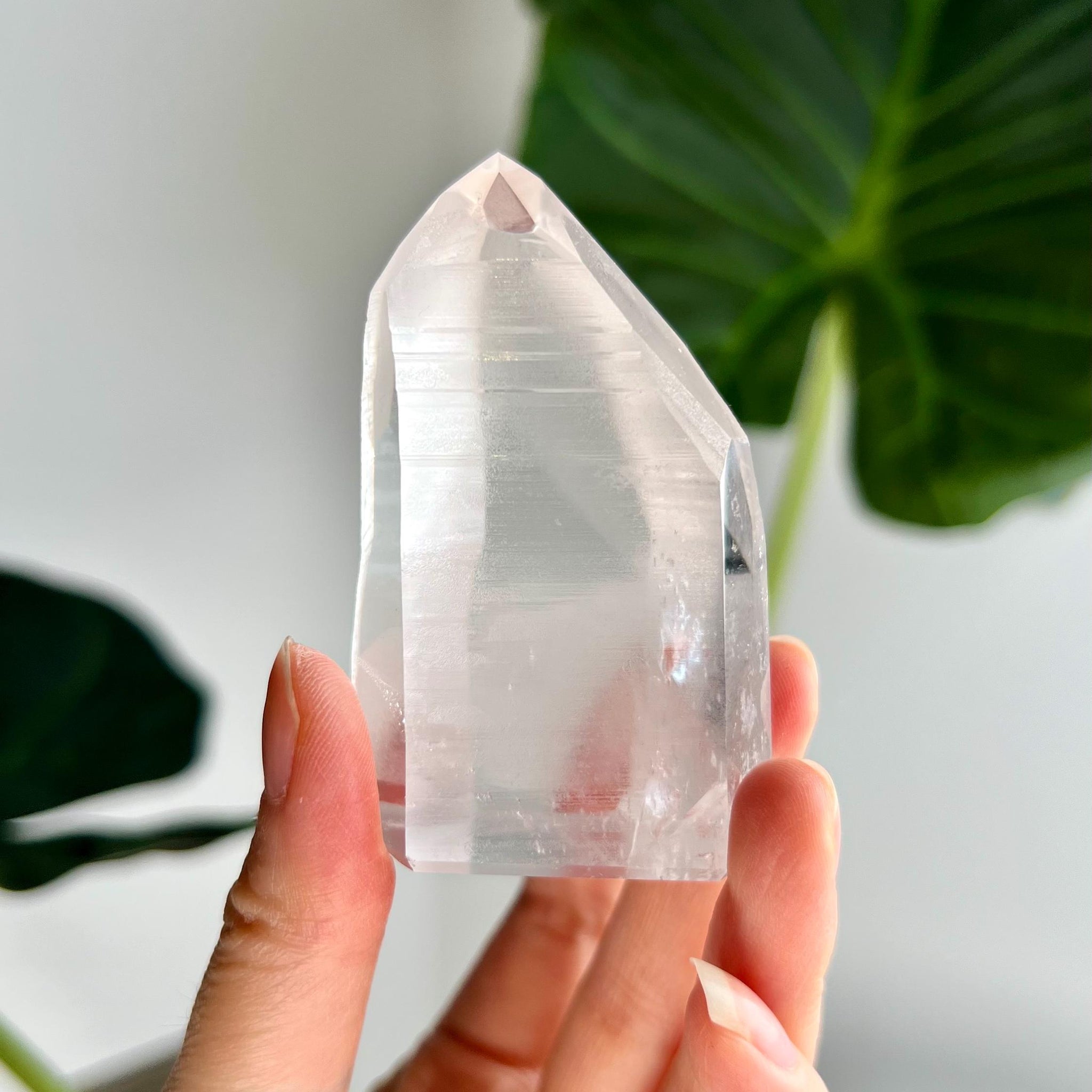 Grade AAA Lemurian Tower with Barcodes - Semi-polished, Top Quality, from Sento Se Bahia LTC43, 129g