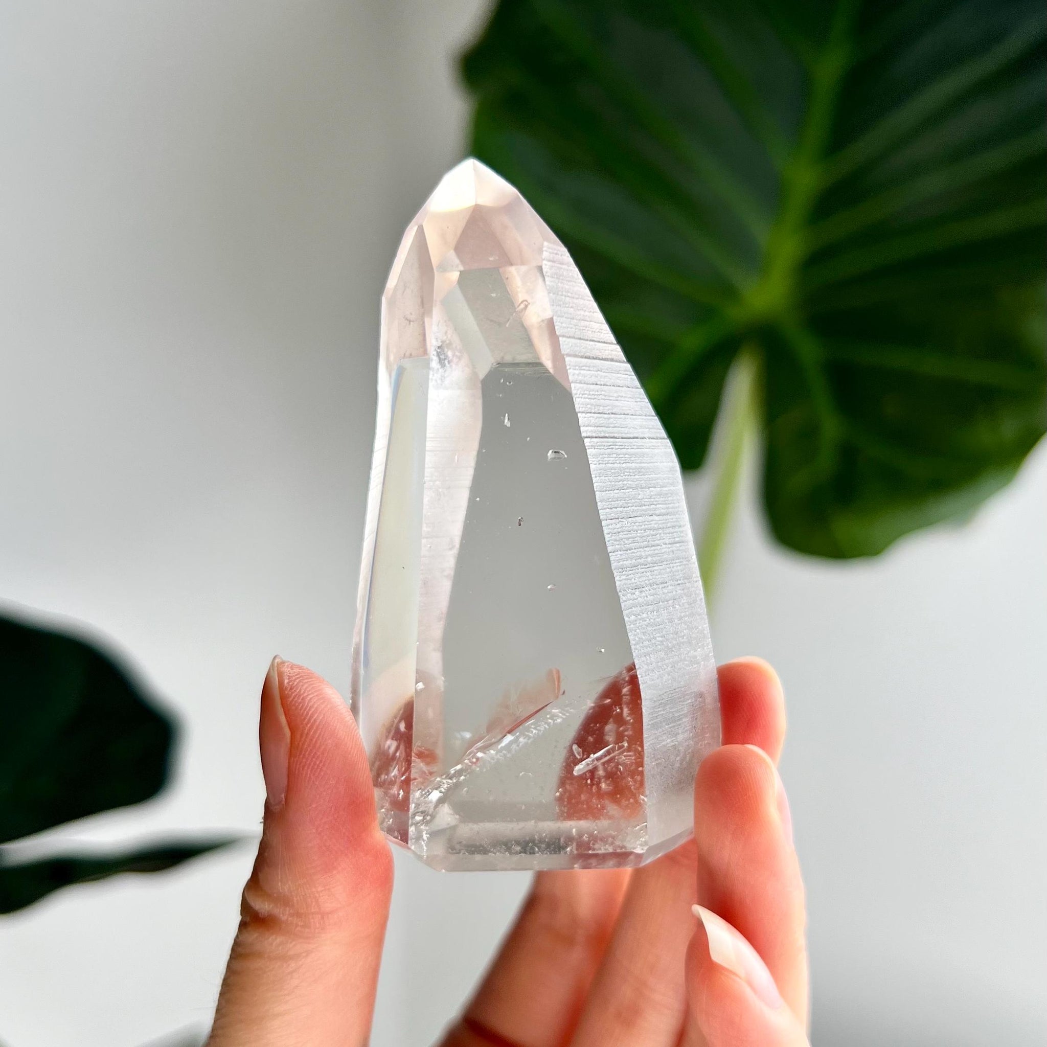 Grade AAA Lemurian Tower with Barcodes - Semi-polished, Top Quality, from Sento Se Bahia LTC45, 137g