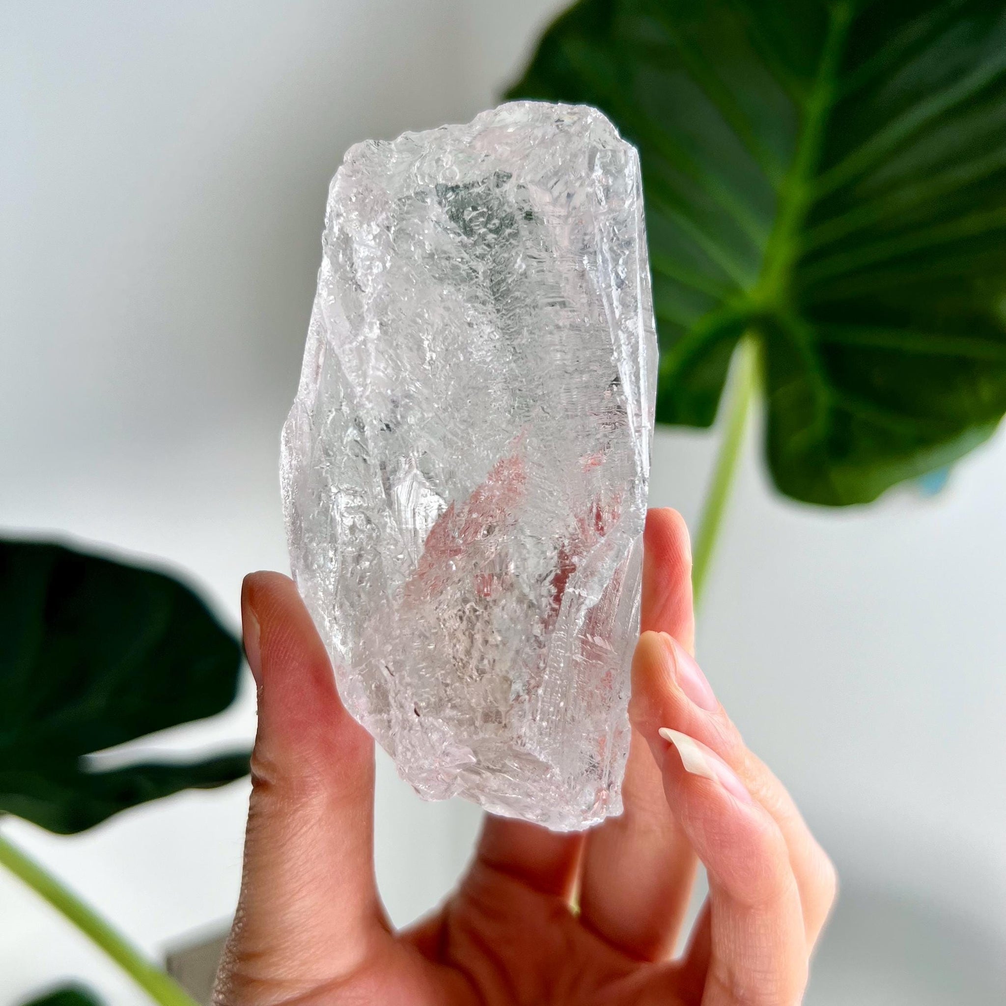 100% Natural Hight-Quality Root Lemurian Quartz - Self-Healed and Etched Crystal from Serra do Cabral, Brazil - LRC04, 185g