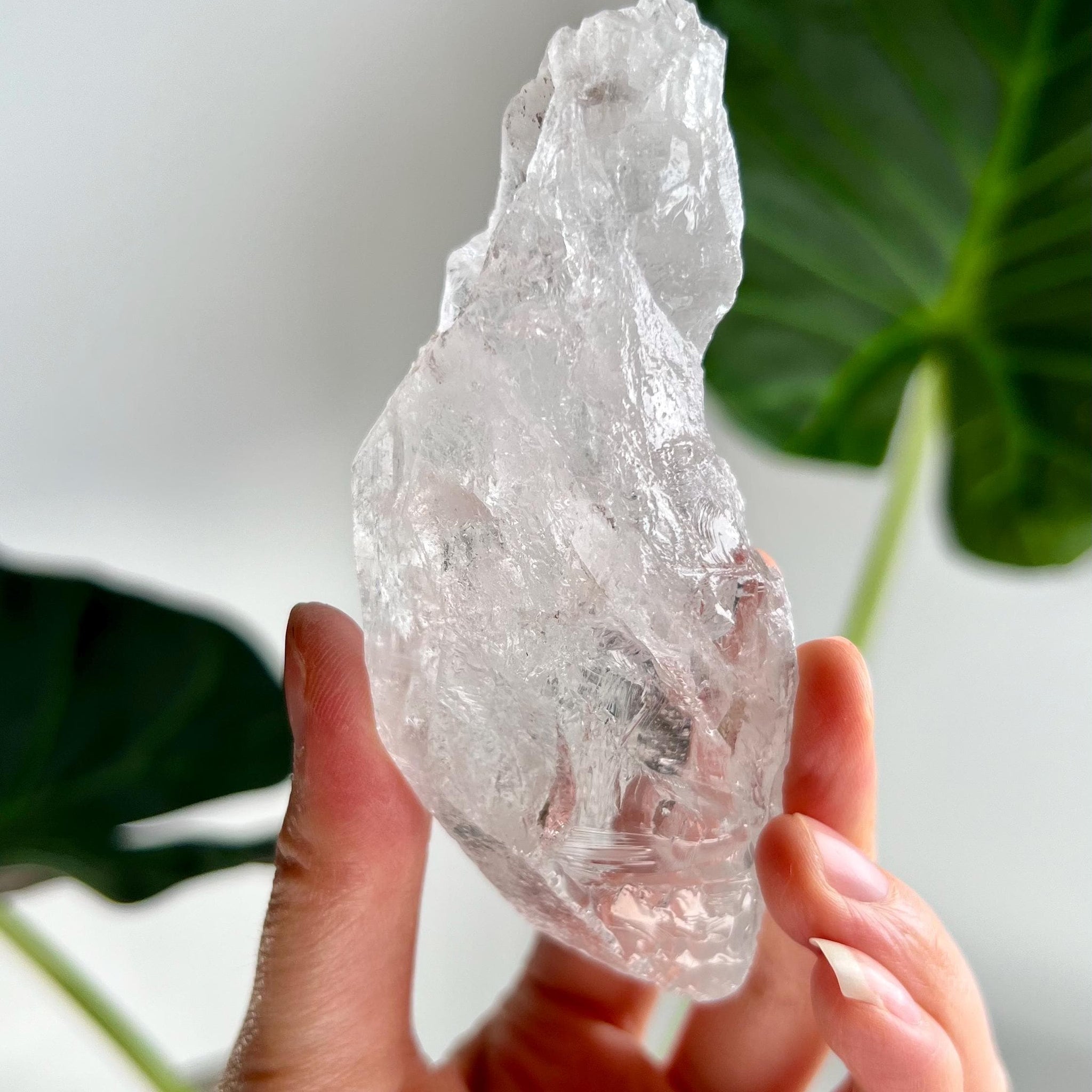 100% Natural High-Quality Root Lemurian Quartz - Self-Healed and Etched Crystal from Serra do Cabral, Brazil - LRC10, 140g