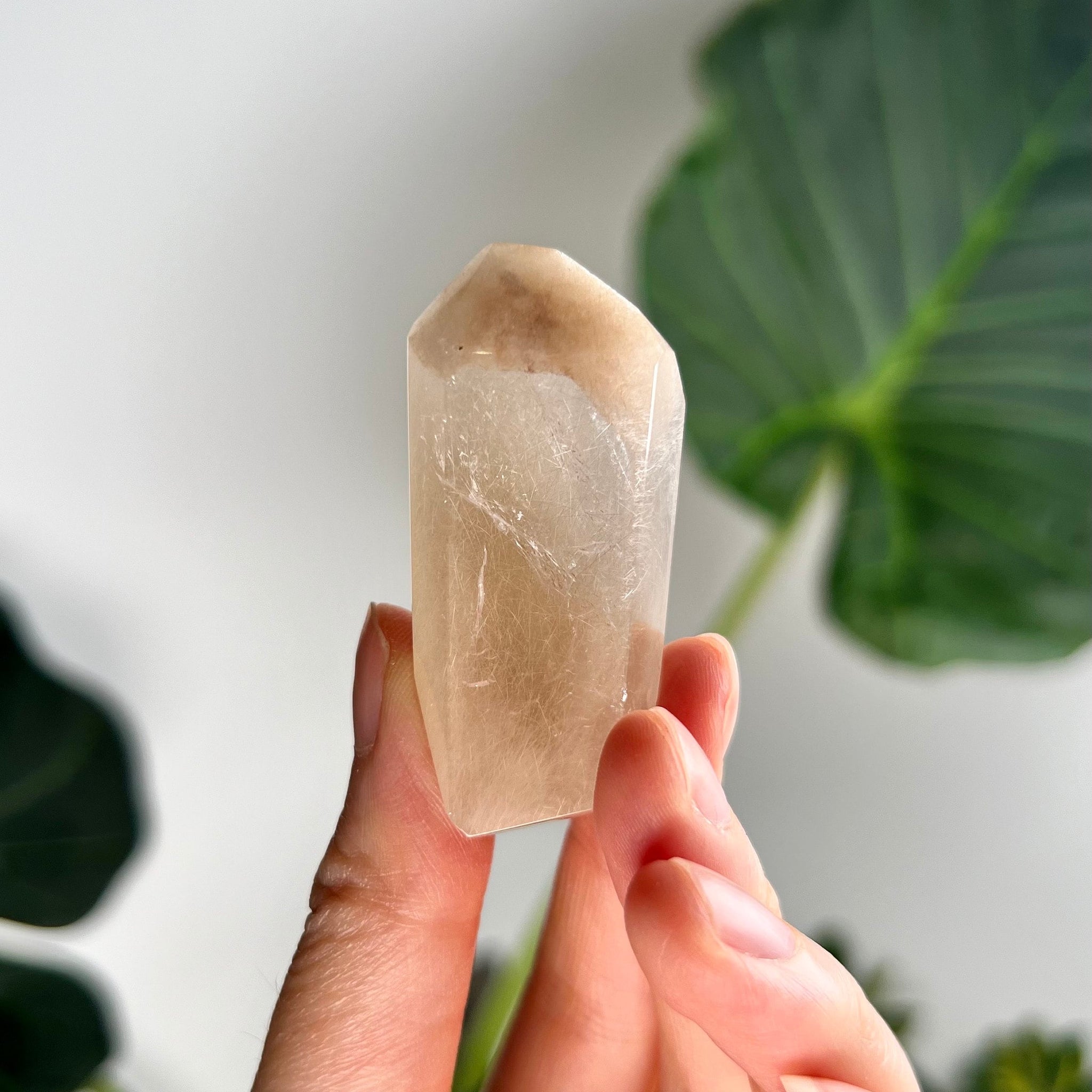 Grade AAA Natural Amphibole Rutile Quartz, Angel Phantom Quartz - from Taquaraçu de Minas, Brazil AFC16, 33g