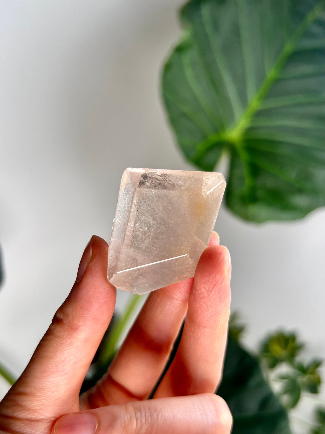Grade AAA Natural Rutile Amphibole Quartz, Angel Phantom Quartz - from Taquaraçu de Minas, Brazil AFC21, 38g
