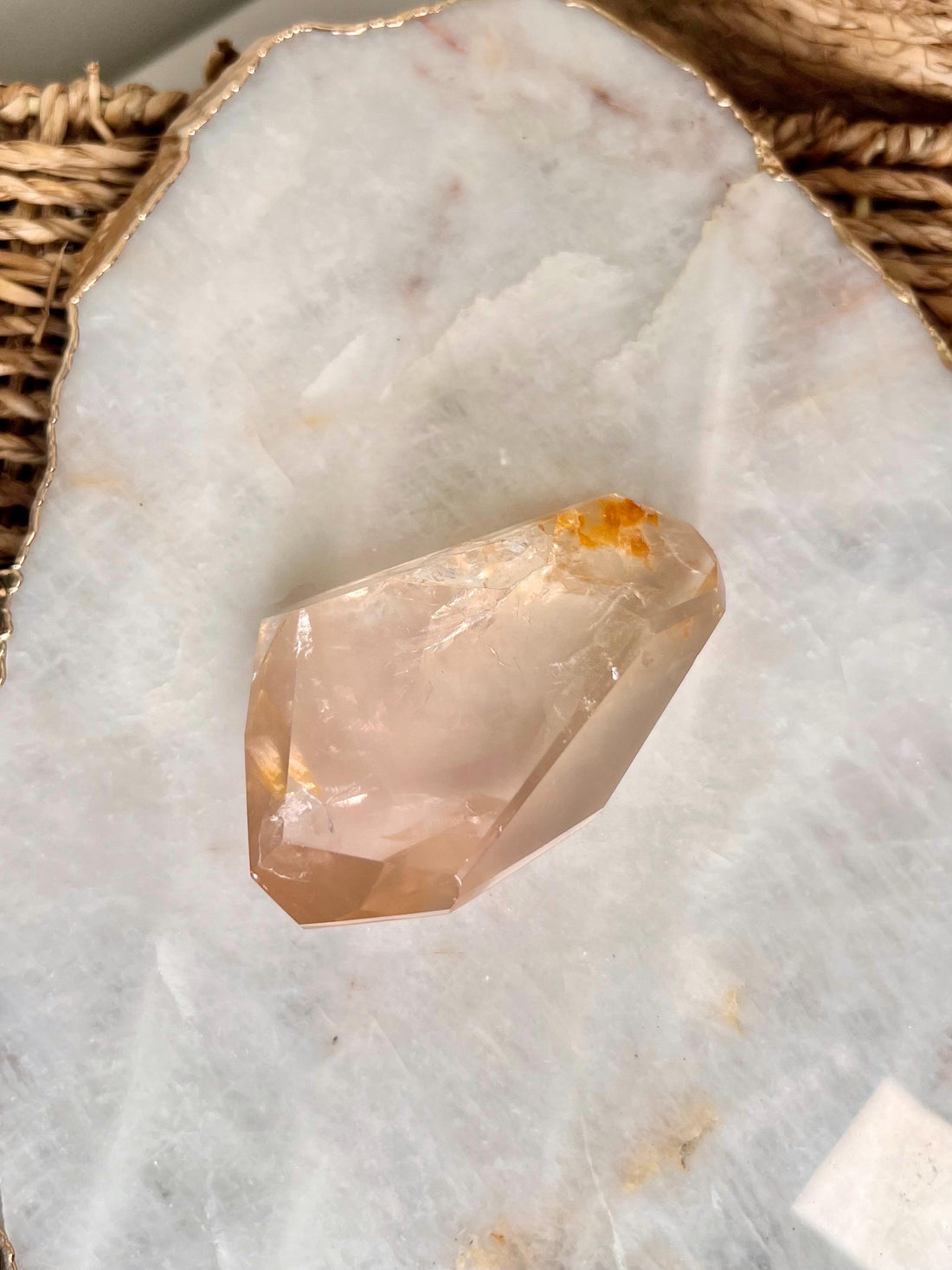 Grade AAA+ Golden Healer Rose Quartz Freeform - A Celestial Beacon of Love and Healing, GRC66, 119g