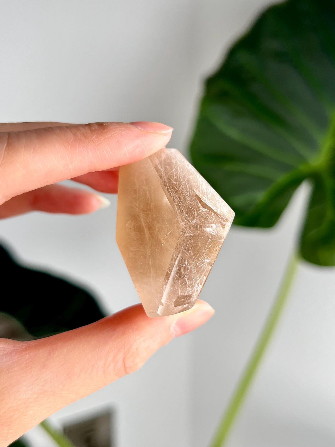 Grade AAA Natural Rutile Amphibole Quartz, Angel Phantom Quartz - from Taquaraçu de Minas, Brazil AFC39, 66g