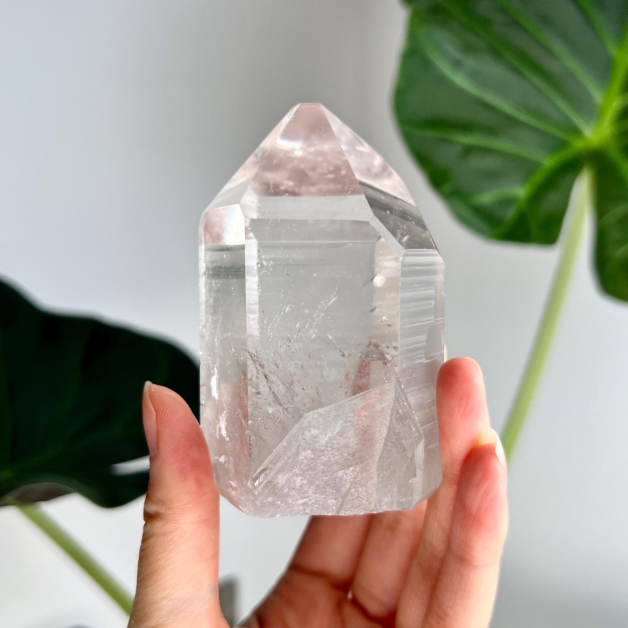 Grade AAA Lemurian Tower with Barcodes and time link - Semi-polished, Top Quality, from Sento se Bahia LTC33, 314g