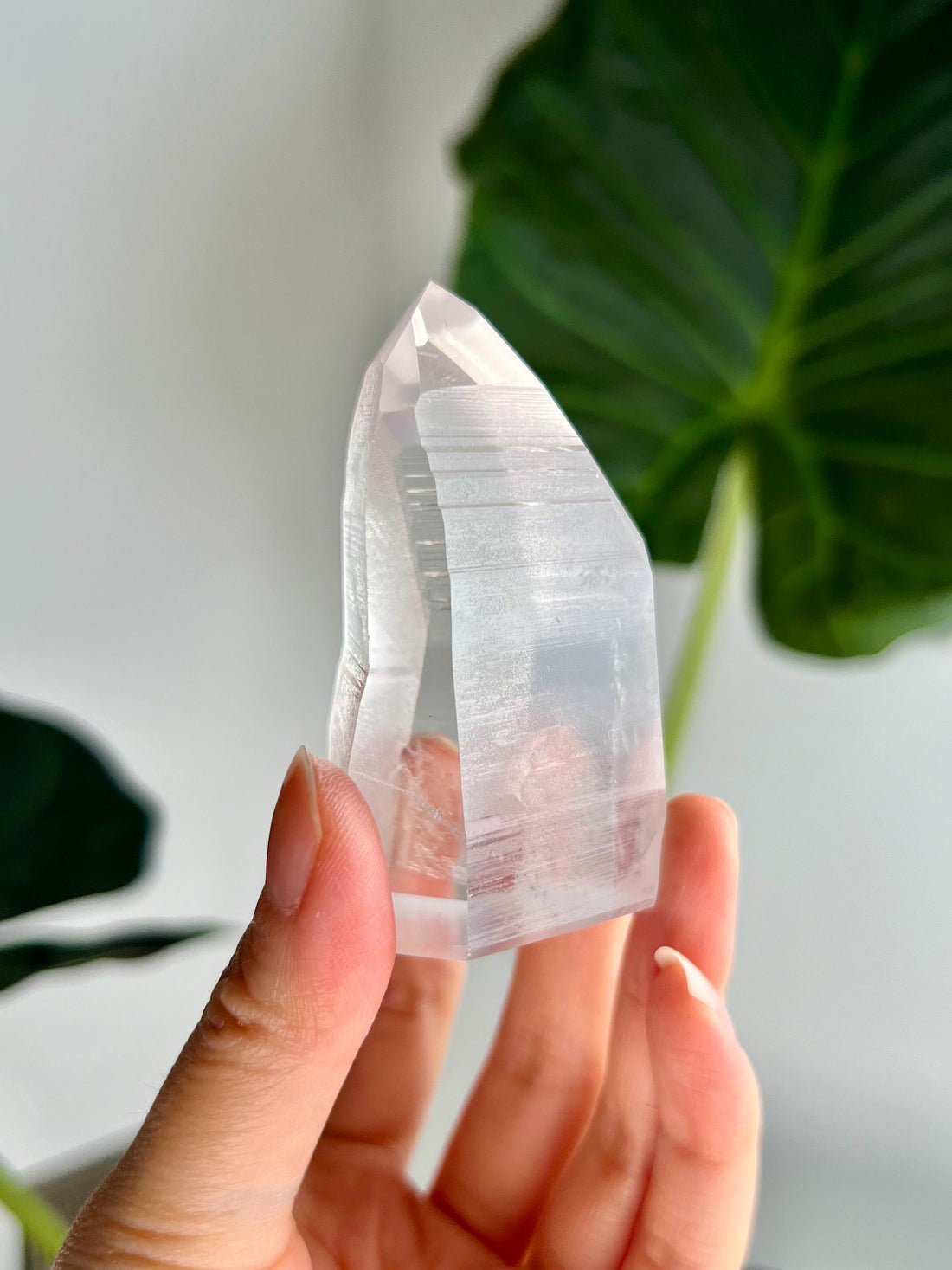 Grade AAA Lemurian Tower with Barcodes - Semi-polished, Top Quality, from Sento Se Bahia LTC43, 129g