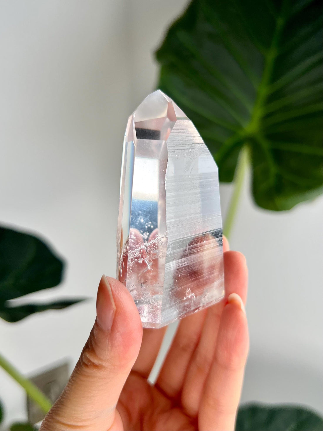 Grade AAA+ Lemurian Tower with Barcodes - Semi-polished, Top Quality, from Sento Se Bahia LTC44, 149g