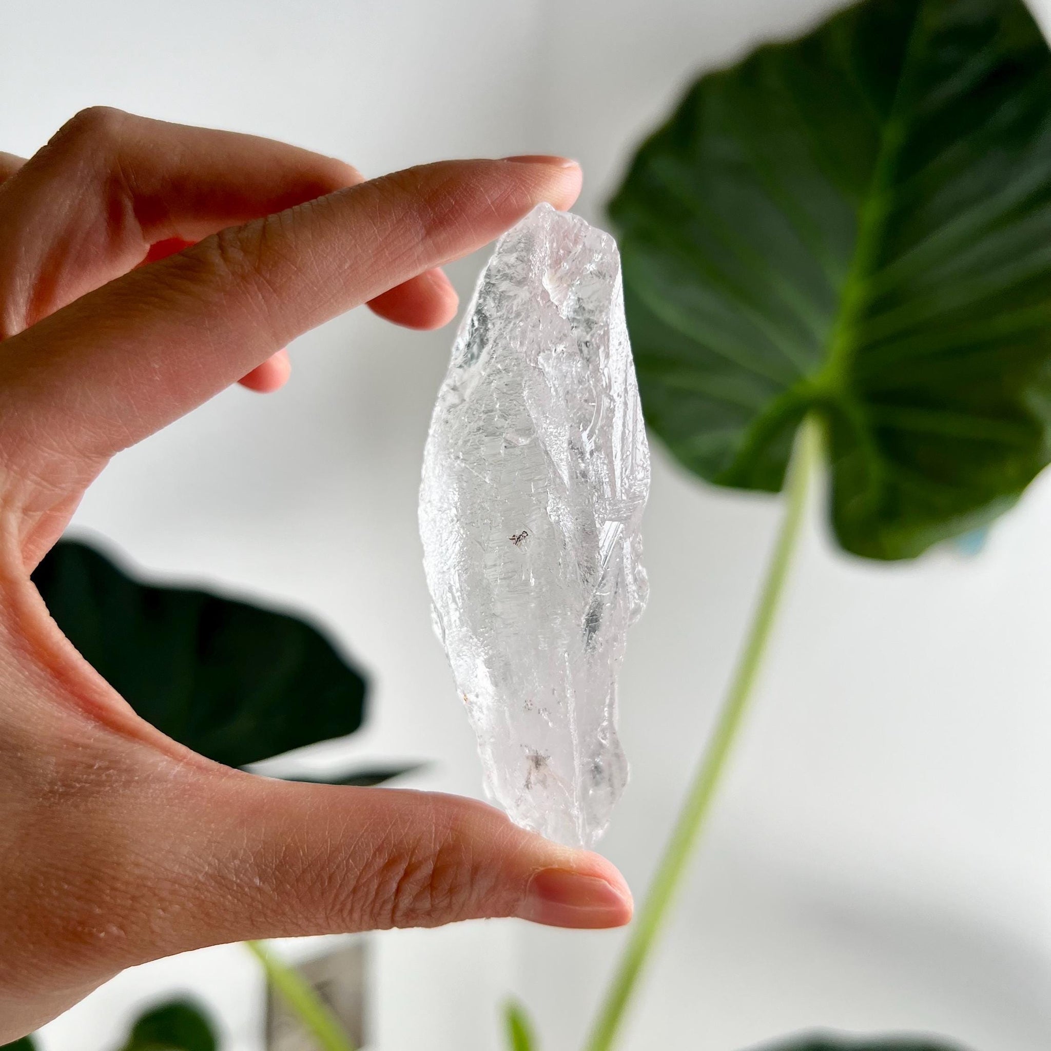 100% Natural High-Quality Root Lemurian Quartz - Self-Healed and Etched Crystal from Serra do Cabral, Brazil - LRC12, 71g