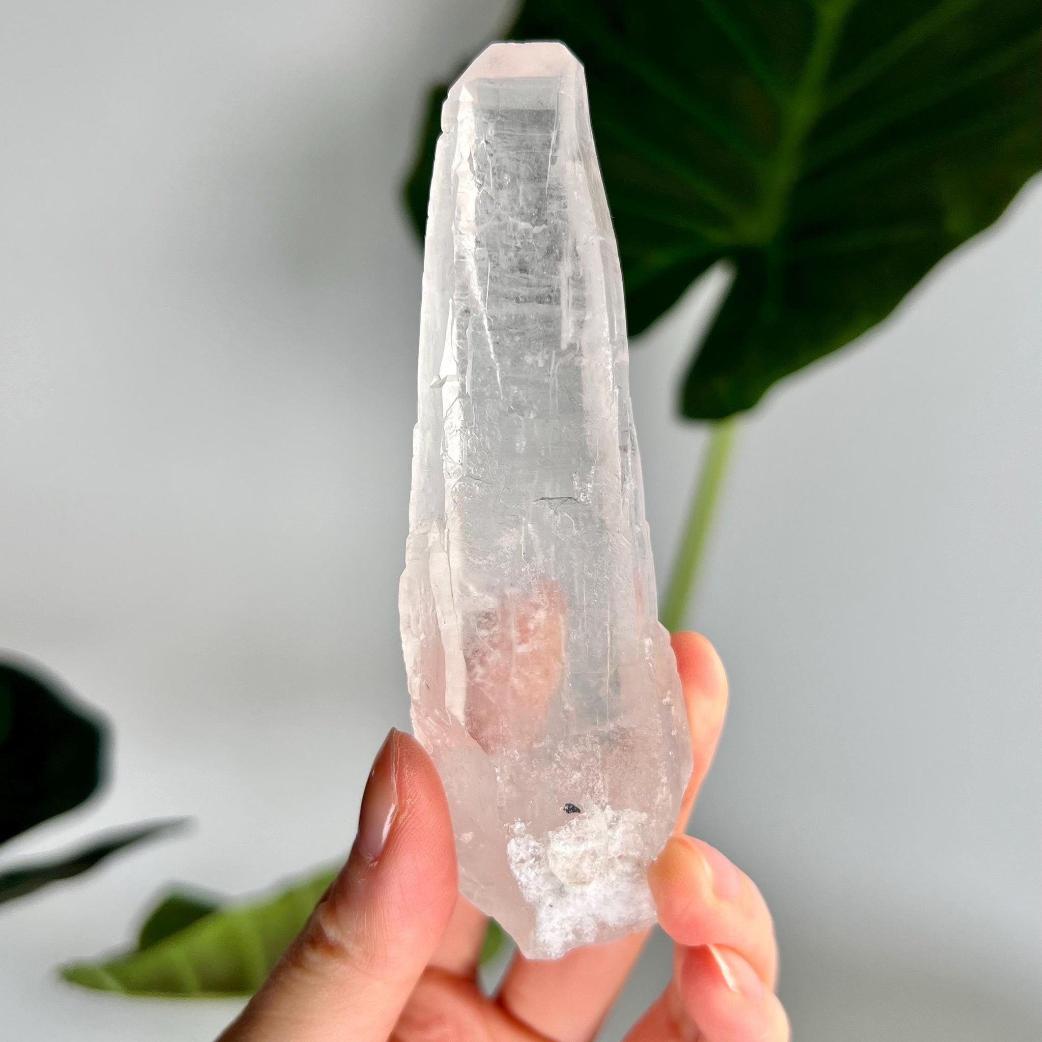 Grade AAA Singing Laser Quartz from Batatal, Diamantina -Self-Healed with Hematite Inclusion, High Vibration Healing Crystal,  SLH47, 104g