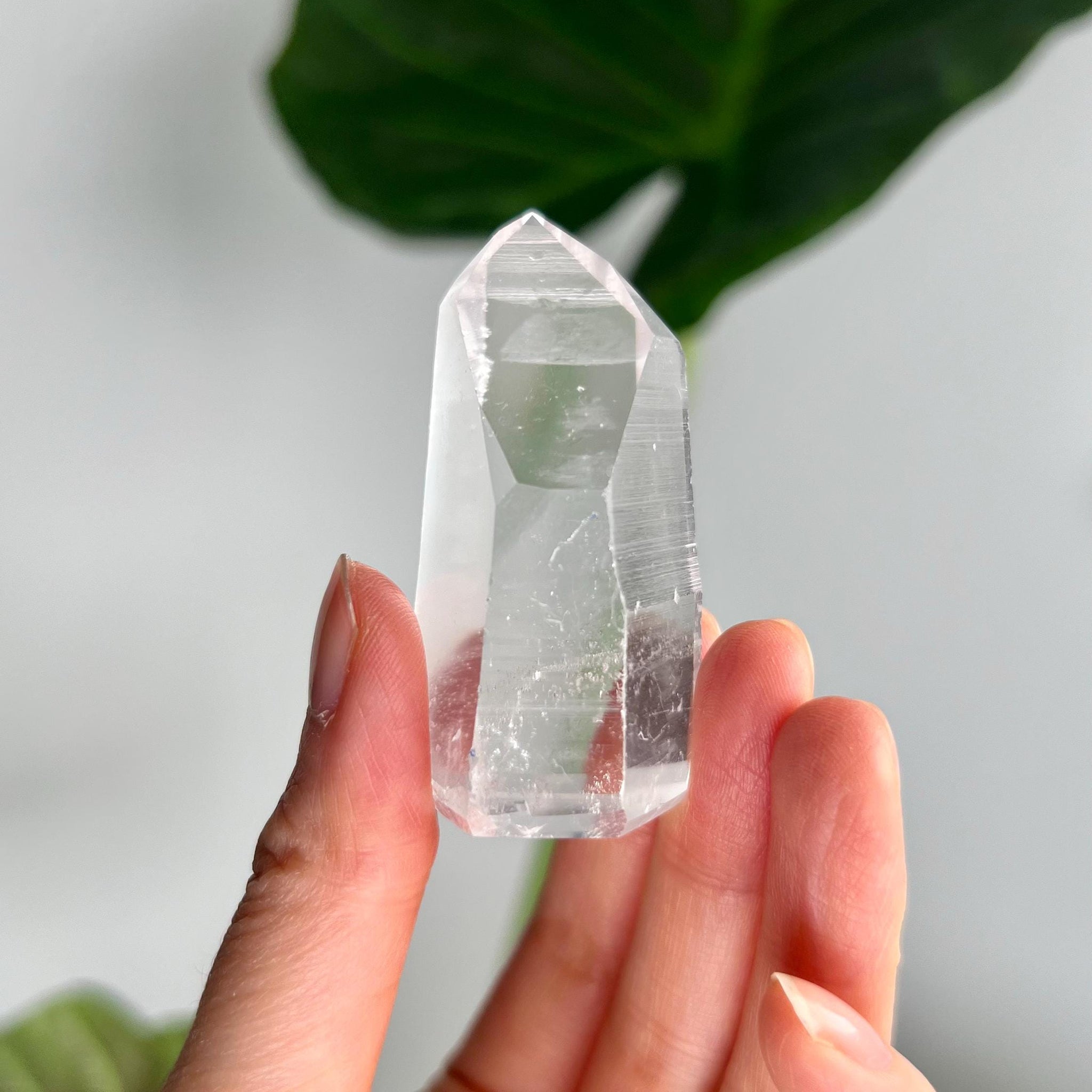 Grade AAA Lemurian Tower with Barcodes - Semi-polished, Top Quality, from Sento Se Bahia LTC63, 54g