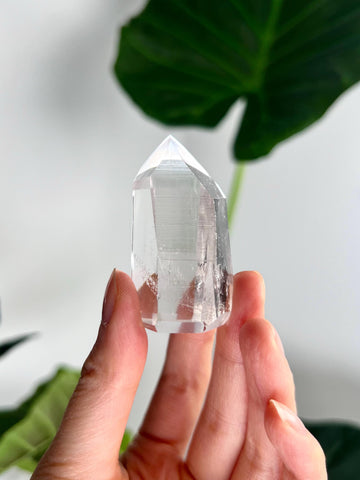 Grade AAA Lemurian Tower with Rainbow and Barcodes, Unicorn Energy Connection - Semi-polished, Top Quality, from Sento Se Bahia LTC72, 55g