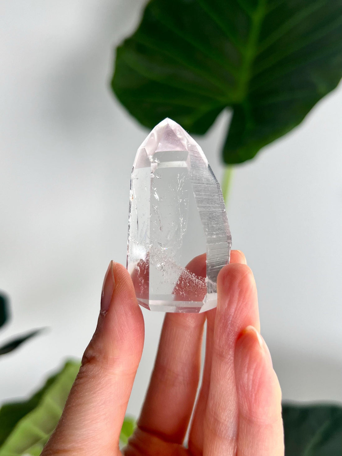 Grade AAA Lemurian Tower with Rainbow and Barcodes, Unicorn Energy Connection - Semi-polished, Top Quality, from Sento Se Bahia LTC72, 55g