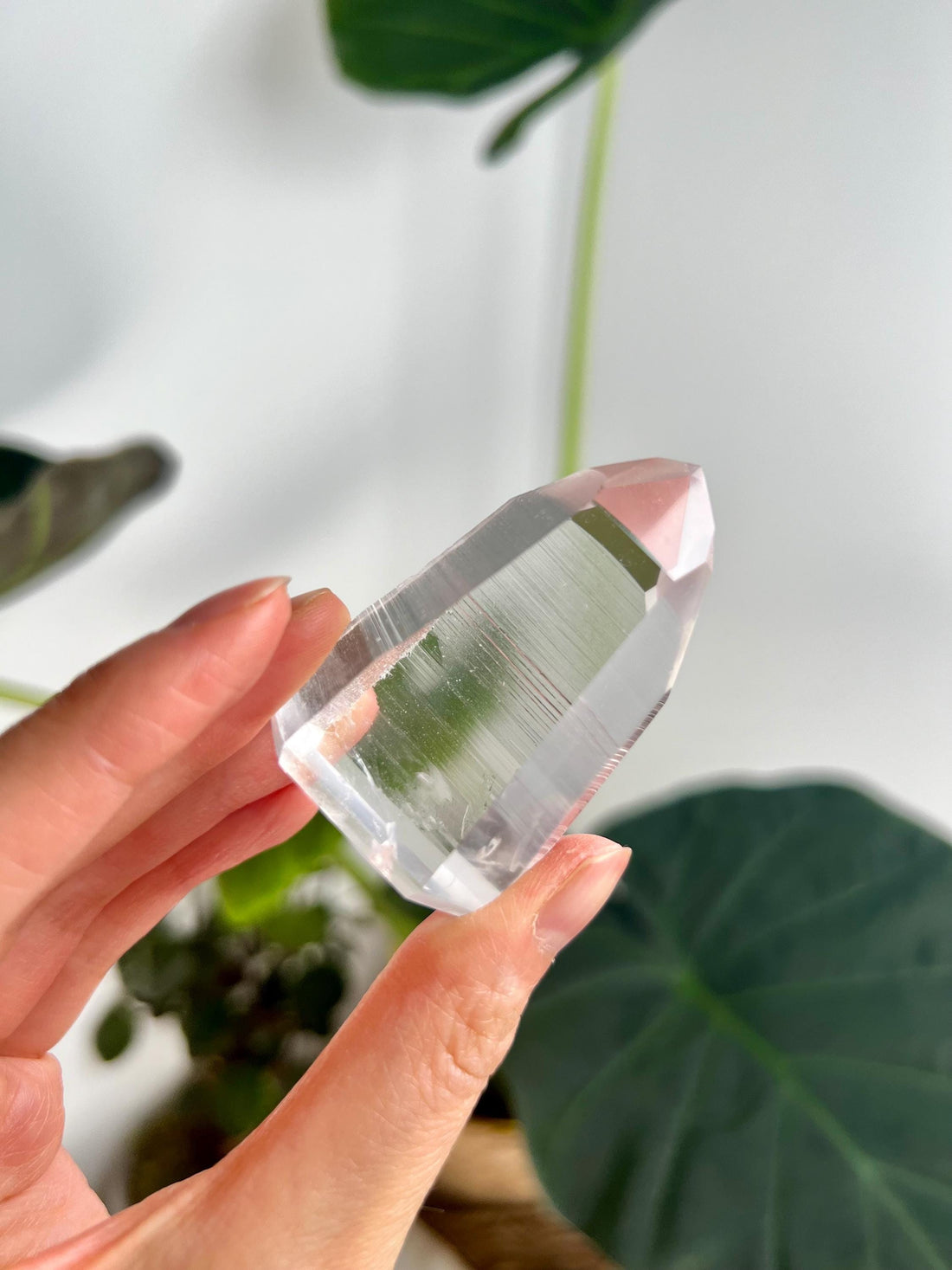 Grade AAA Lemurian Tower with Barcodes  - Semi-polished, Top Quality, from Sento Se Bahia LTC54, 67g