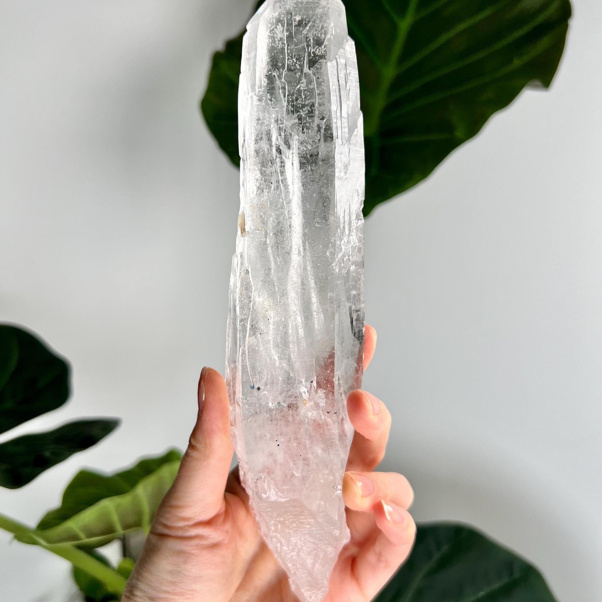 Grade AAA Singing Laser Quartz, Self-Healed with Hematite from Batatal, Diamantina - High Vibration Healing Crystal, SLH43, 346g