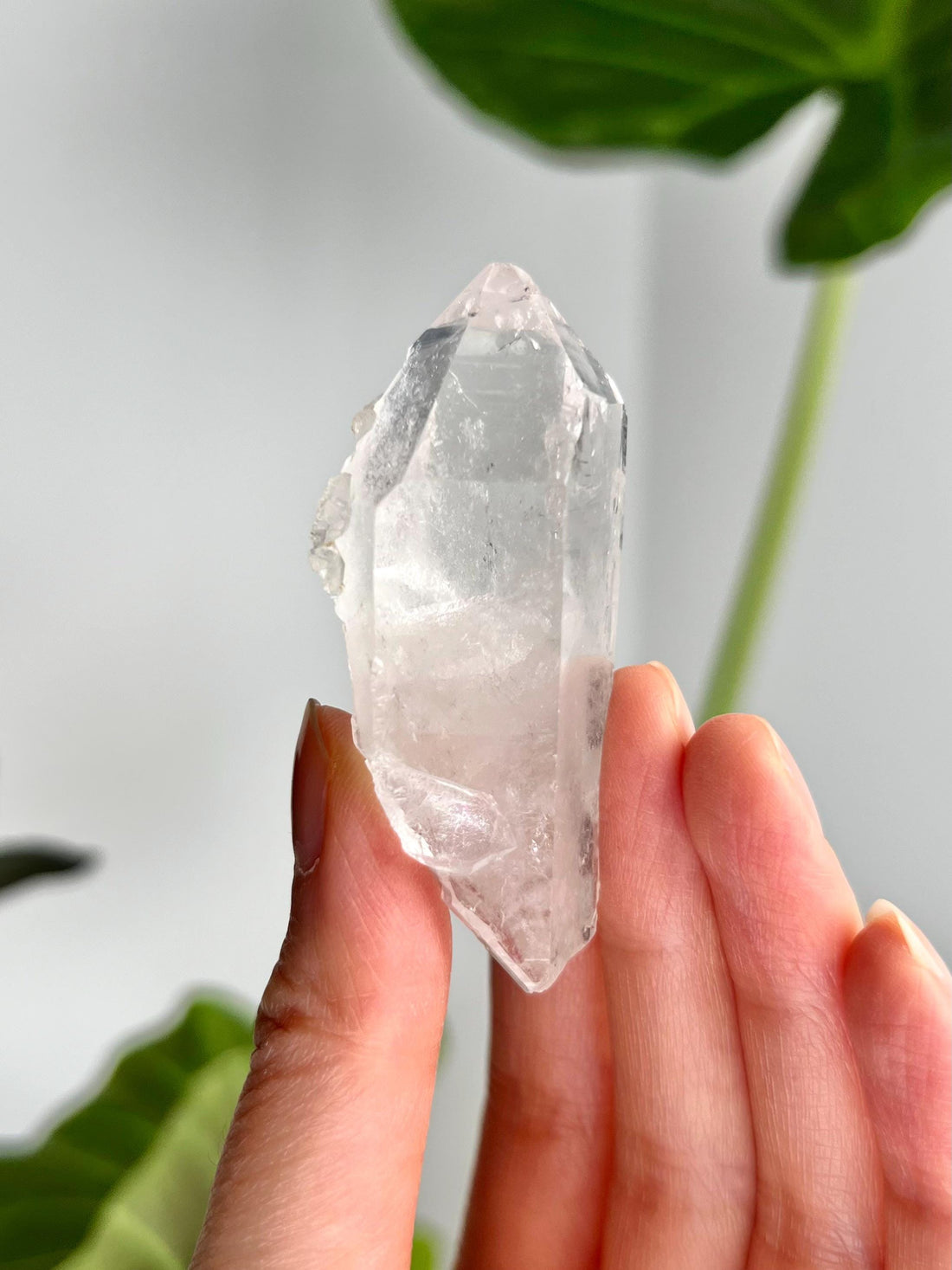 Rare 100% Natural Double-Terminated Lemurian with Penetration and Rainbow, Self-Healed -  from South Serra do Cabral Region, LPS10, 43g