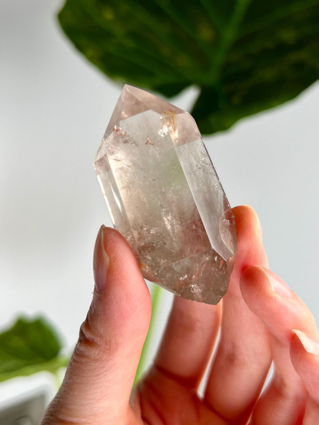 Grade A Natural Quartz DT with Hematite, Iron Inclusion - Double-Terminated Quartz from Diamantina, HQC30, 50g