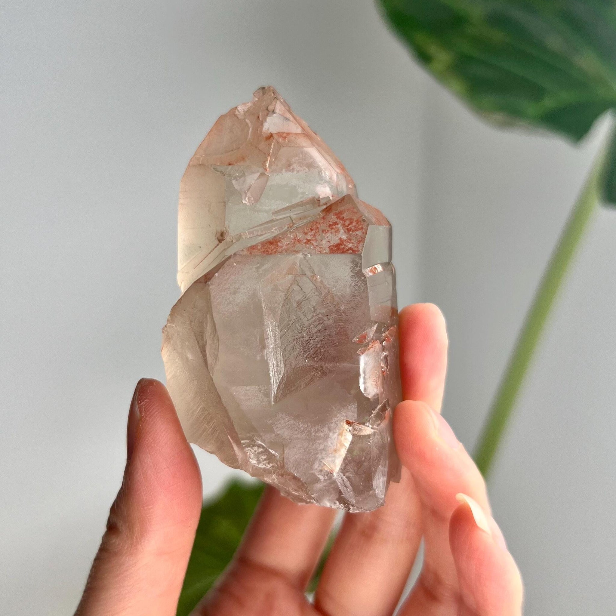 Grade A Golden Healer Lemurian Quartz, Shift Quartz, with Record Keepers and Rainbow from Serra do Cabral, Brazil, GSL15, 144g