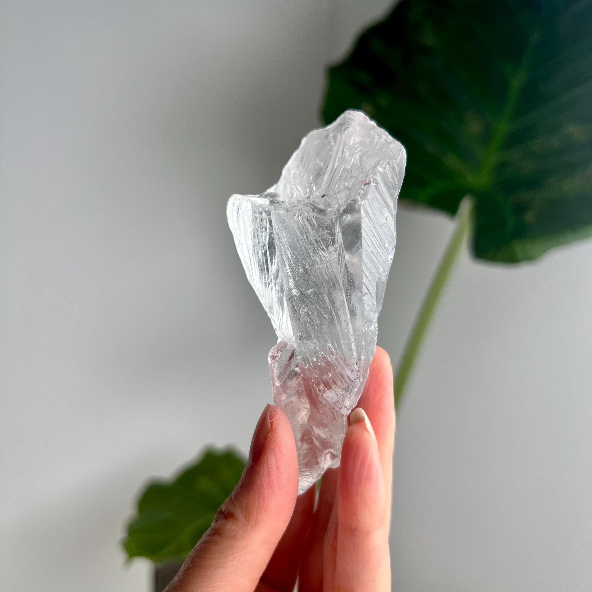 100% Natural Grade A Root Lemurian Quartz - Self-Healed and Etched Crystal from Serra do Cabral, Brazil - LRC22, 105g