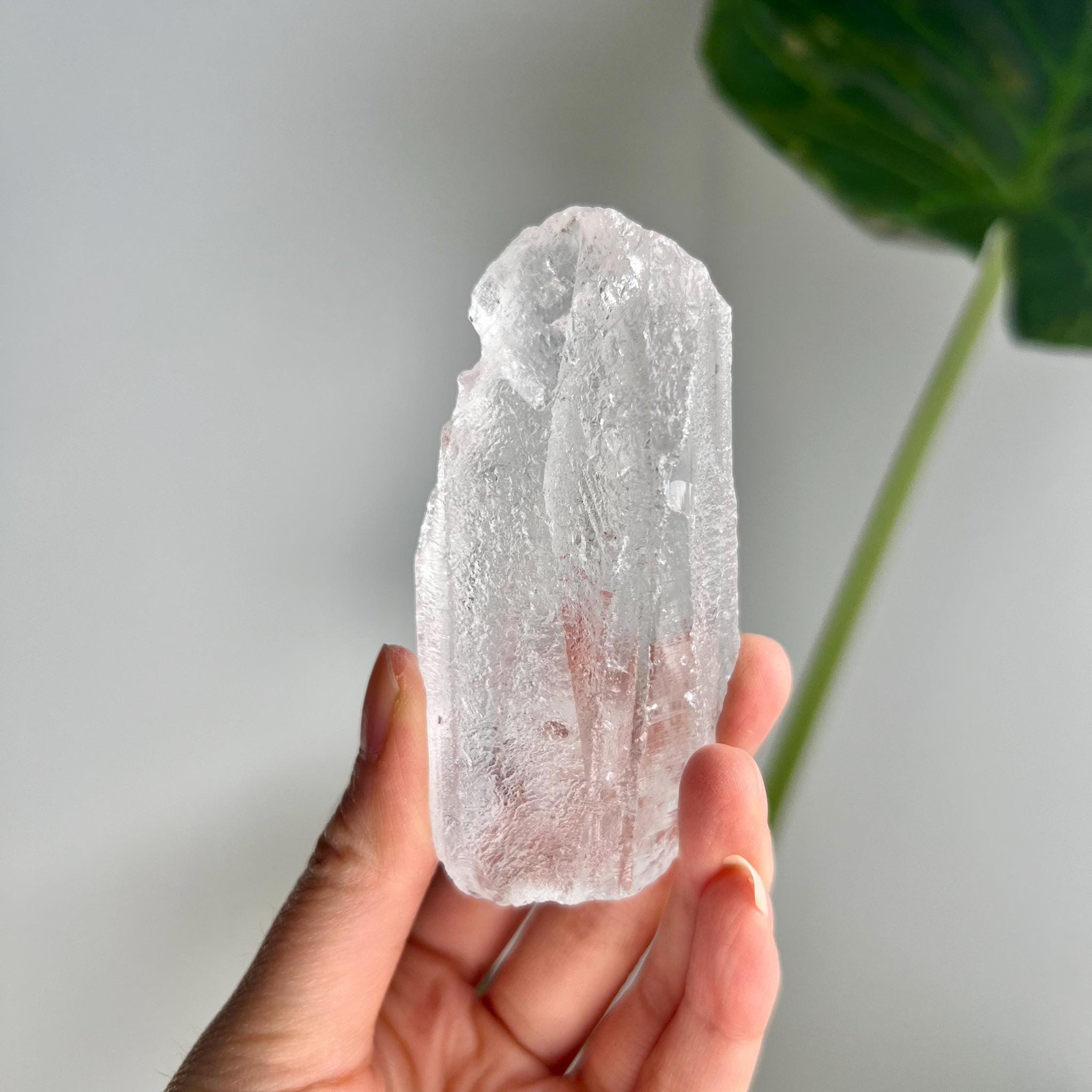 100% Natural Grade A Root Lemurian Quartz - Self-Healed and Etched Crystal from Serra do Cabral, Brazil - LRC27, 131g