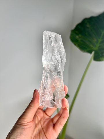 100% Natural Grade A Root Lemurian Quartz - Self-Healed and Etched Crystal from Serra do Cabral, Brazil - LRC28, 240g