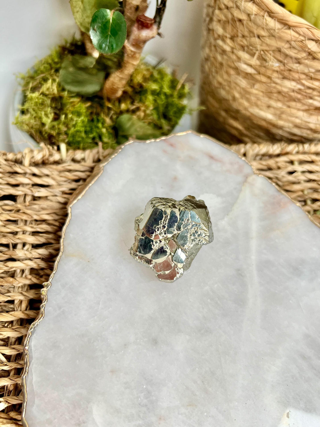 Grade AA Natural Pyrite from Peru – Protection Stone, Solar Plexus, Wealth Manifestation PRP10, 86g