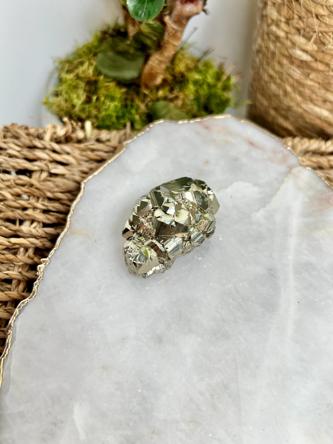 Grade AA Natural Pyrite from Peru – Protection Stone, Solar Plexus, Wealth Manifestation PRP11, 83g