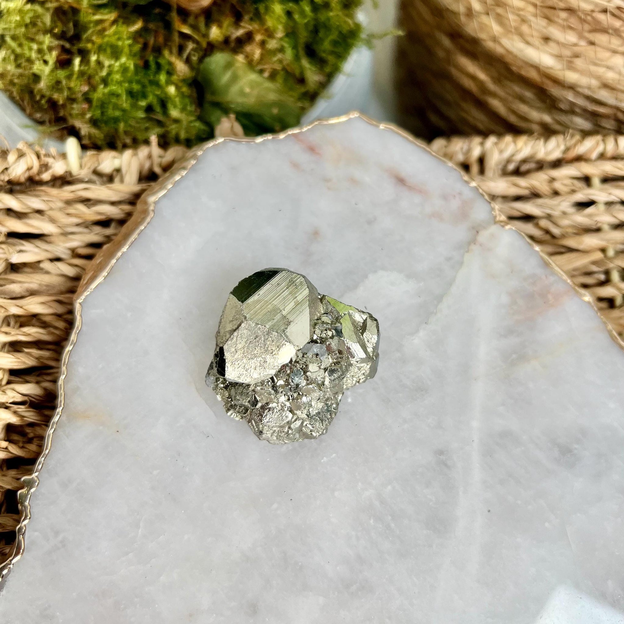 Grade AA Natural Pyrite from Peru – Protection Stone, Solar Plexus, Wealth Manifestation PRP12, 63g