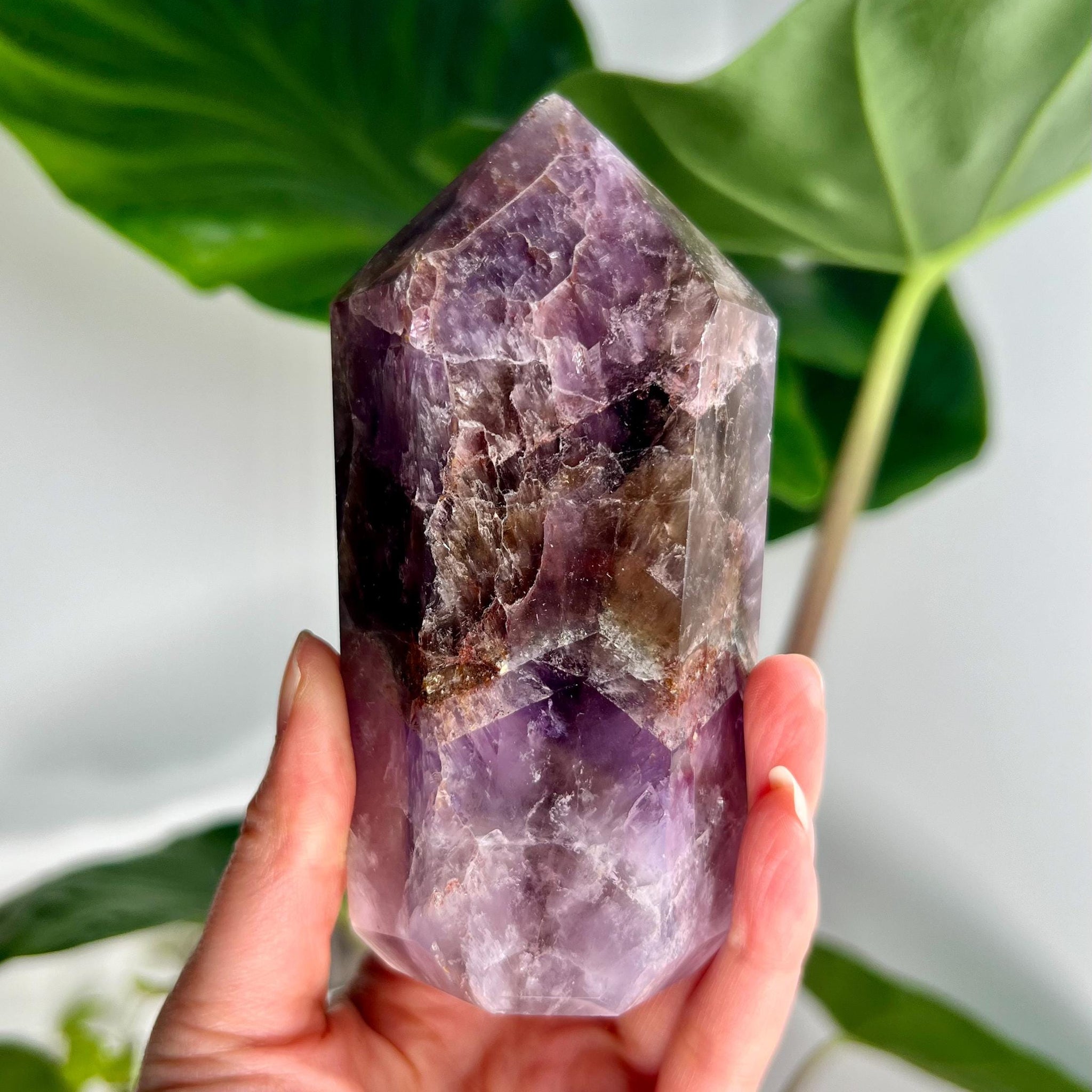 Grade AAA Super Seven Tower from Brazil - High-Vibration Master Healing Crystal 441g, STG19