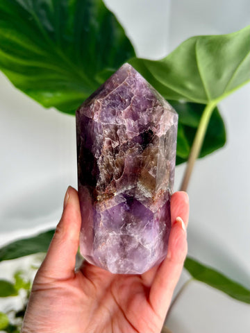 Grade AAA Super Seven Tower from Brazil - High-Vibration Master Healing Crystal 441g, STG19