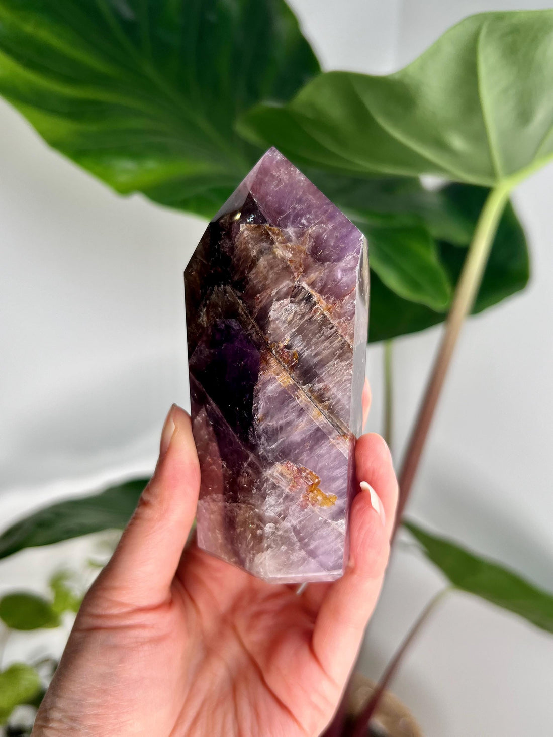 Grade AAA Super Seven Tower from Brazil - High-Vibration Master Healing Crystal 374g, STG20