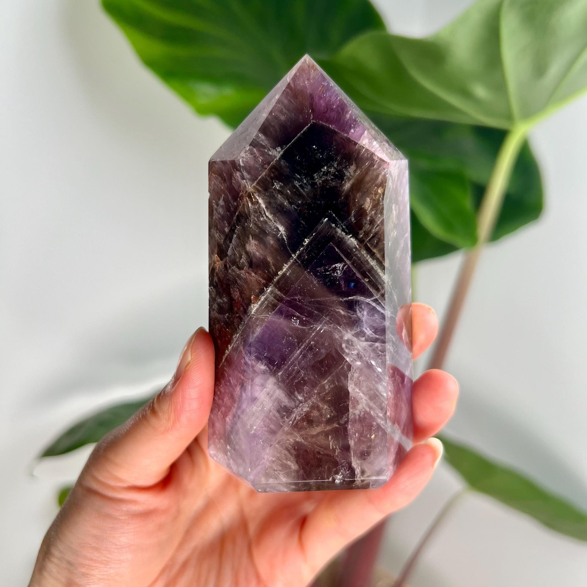 Grade AAA Super Seven Tower from Brazil - High-Vibration Master Healing Crystal 387g, STG28