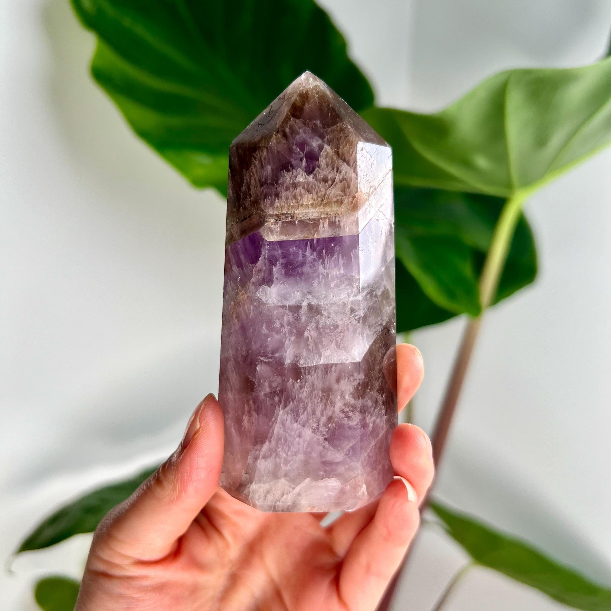 Grade AAA Super Seven Tower from Brazil - High-Vibration Master Healing Crystal 219g, STG30