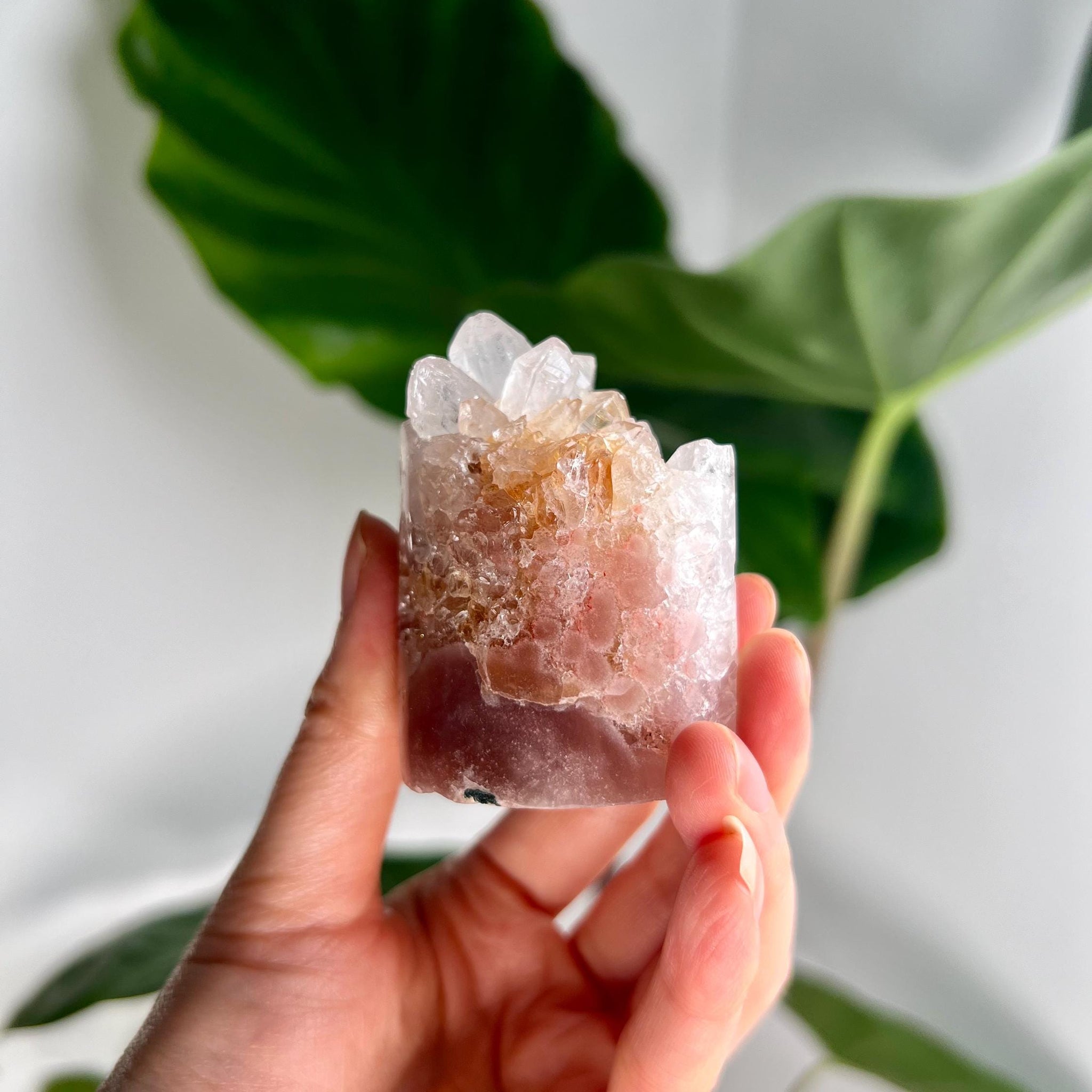 Grade AA Natural Pink Amethyst Geode Cutbase  - The Gem of Healing and Feminine Grace PCG24, 138g
