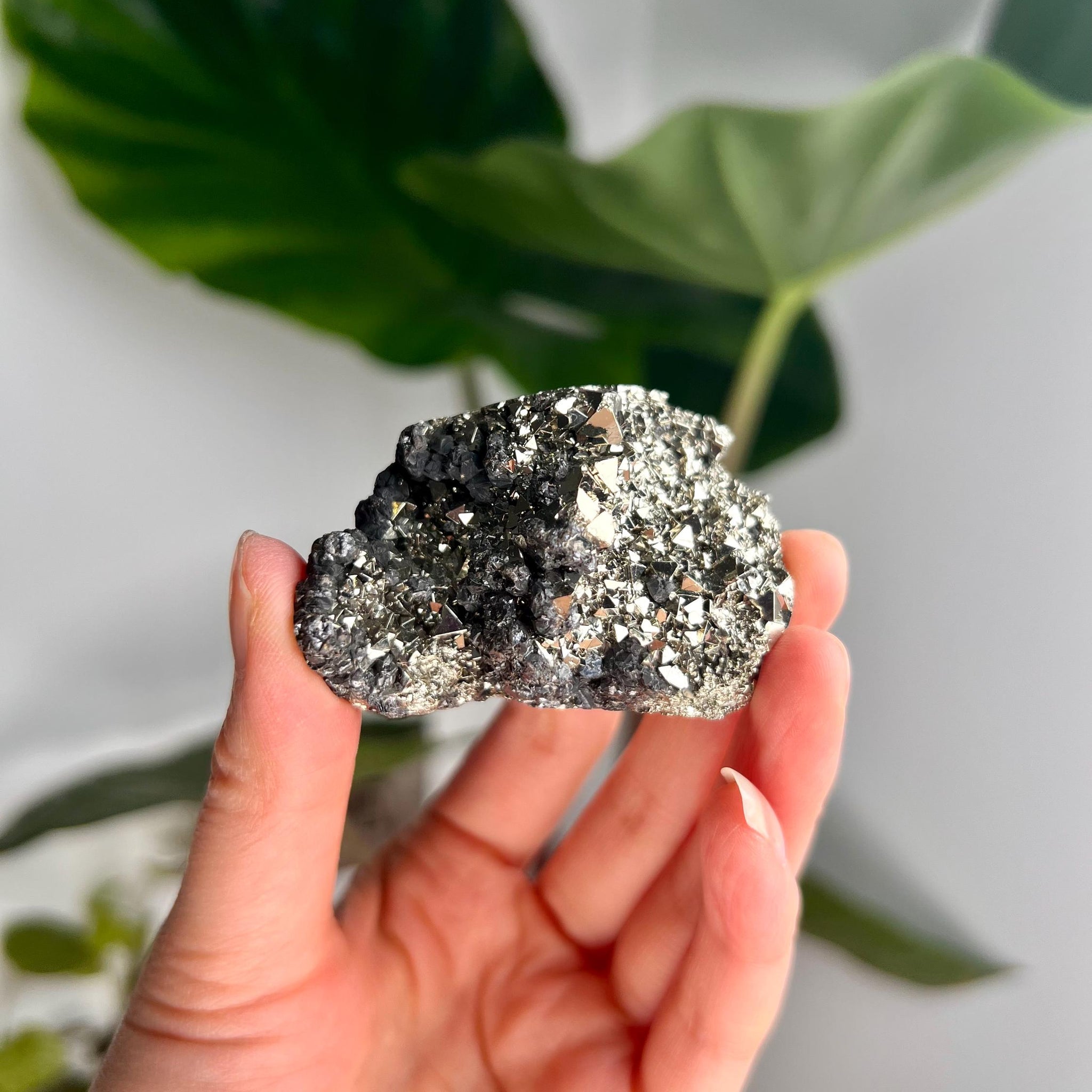 Grade AA Pyrite Cutbase with Sphalerite Huanzala, Peru – Semi-Polished, Protection Stone, Solar Plexus, Wealth Manifestation PCP04, 126g