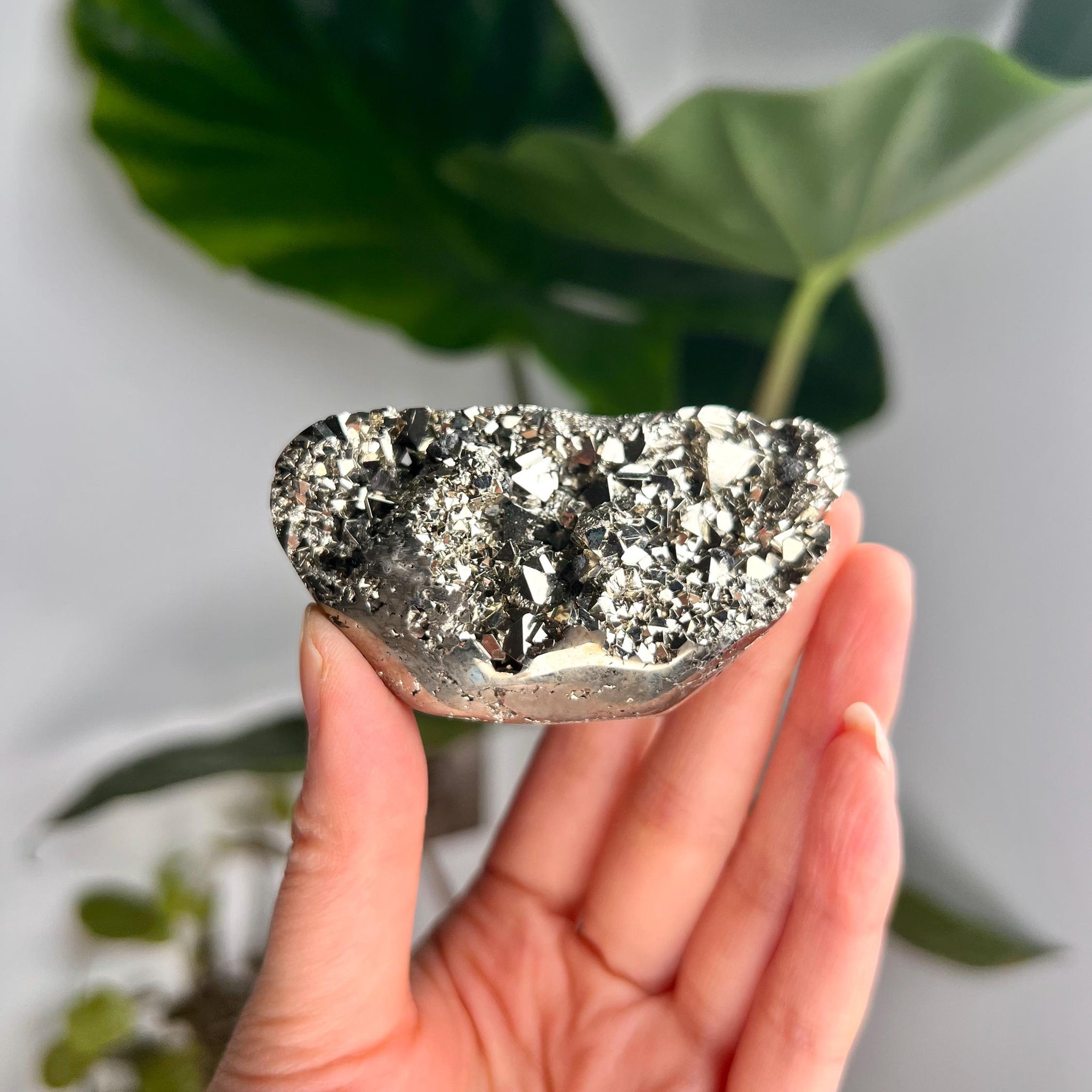 Grade AA Pyrite Cutbase with Sphalerite Huanzala, Peru – Semi-Polished, Protection Stone, Solar Plexus, Wealth Manifestation PCP12, 124g