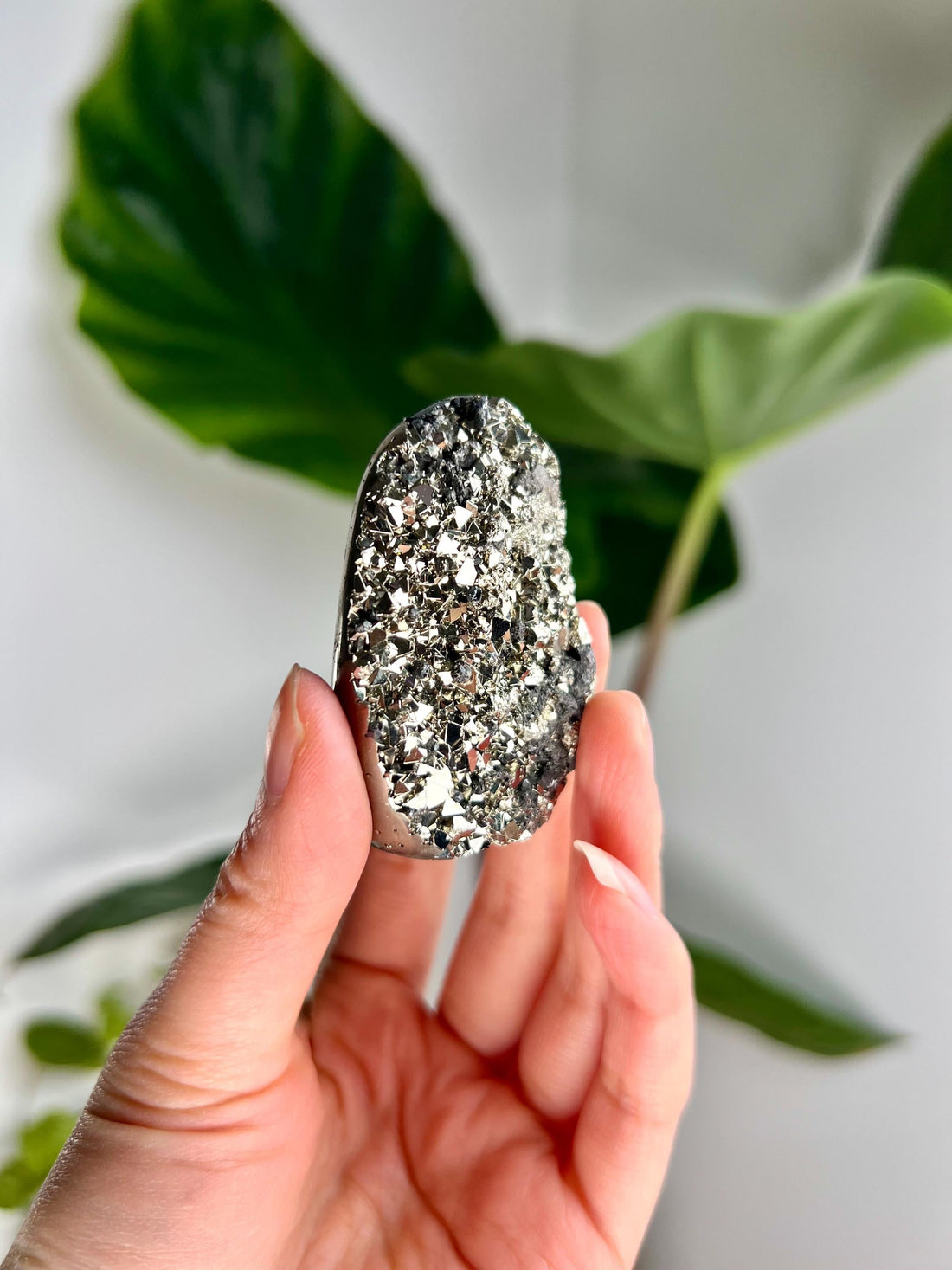 Grade AA Pyrite Cutbase with Sphalerite Huanzala, Peru – Semi-Polished, Protection Stone, Solar Plexus, Wealth Manifestation PCP18, 129g