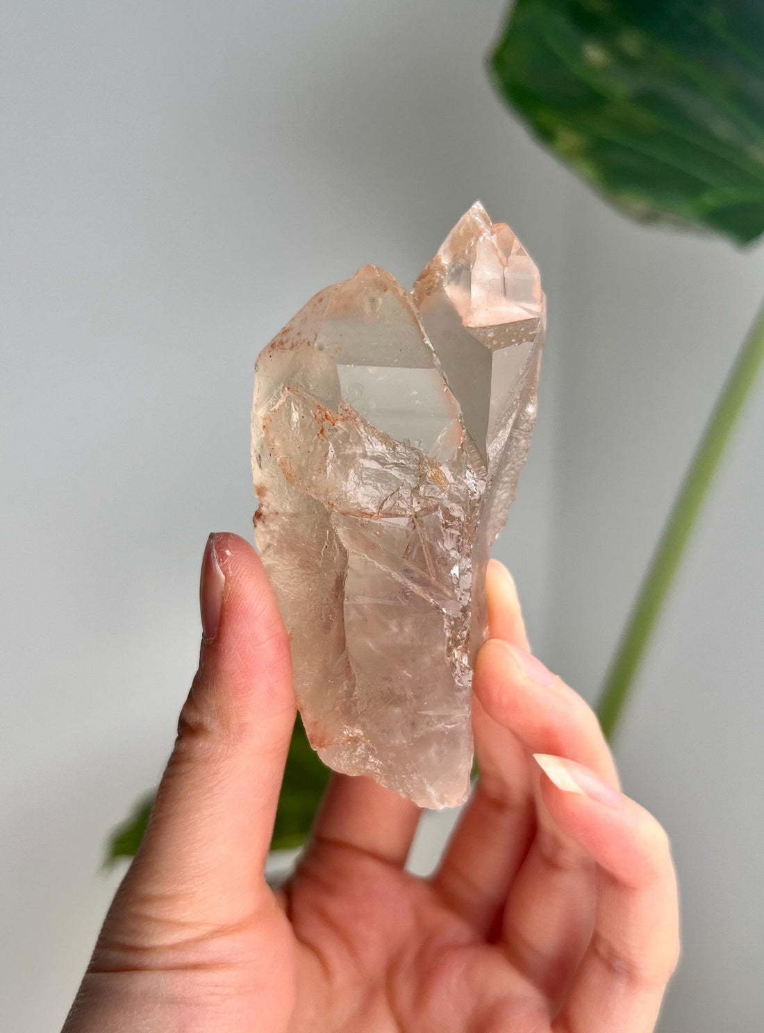 Grade A Golden Healer Lemurian Quartz, Shift Quartz, with Record Keepers and Rainbow from Serra do Cabral, Brazil, GSL14, 120g