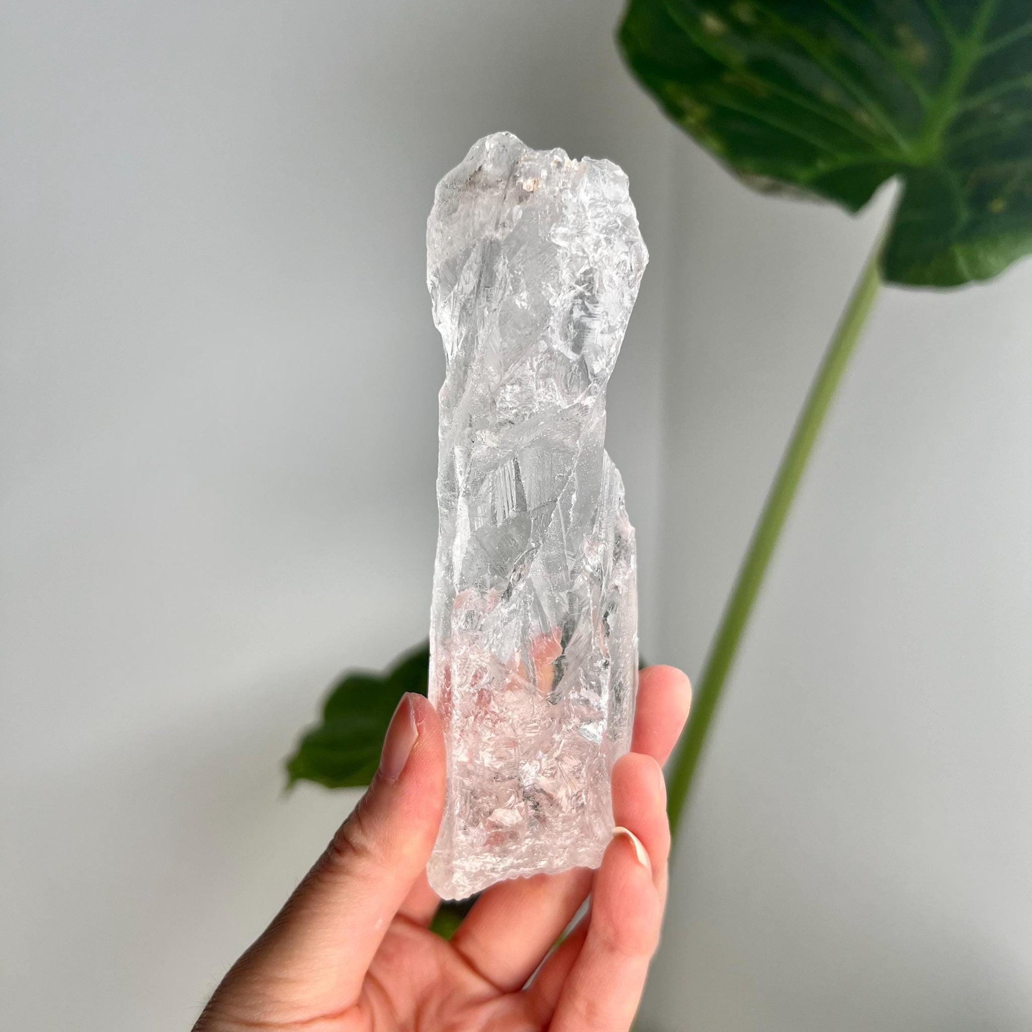 100% Natural Grade A Root Lemurian Quartz - Self-Healed and Etched Crystal from Serra do Cabral, Brazil - LRC14, 160g